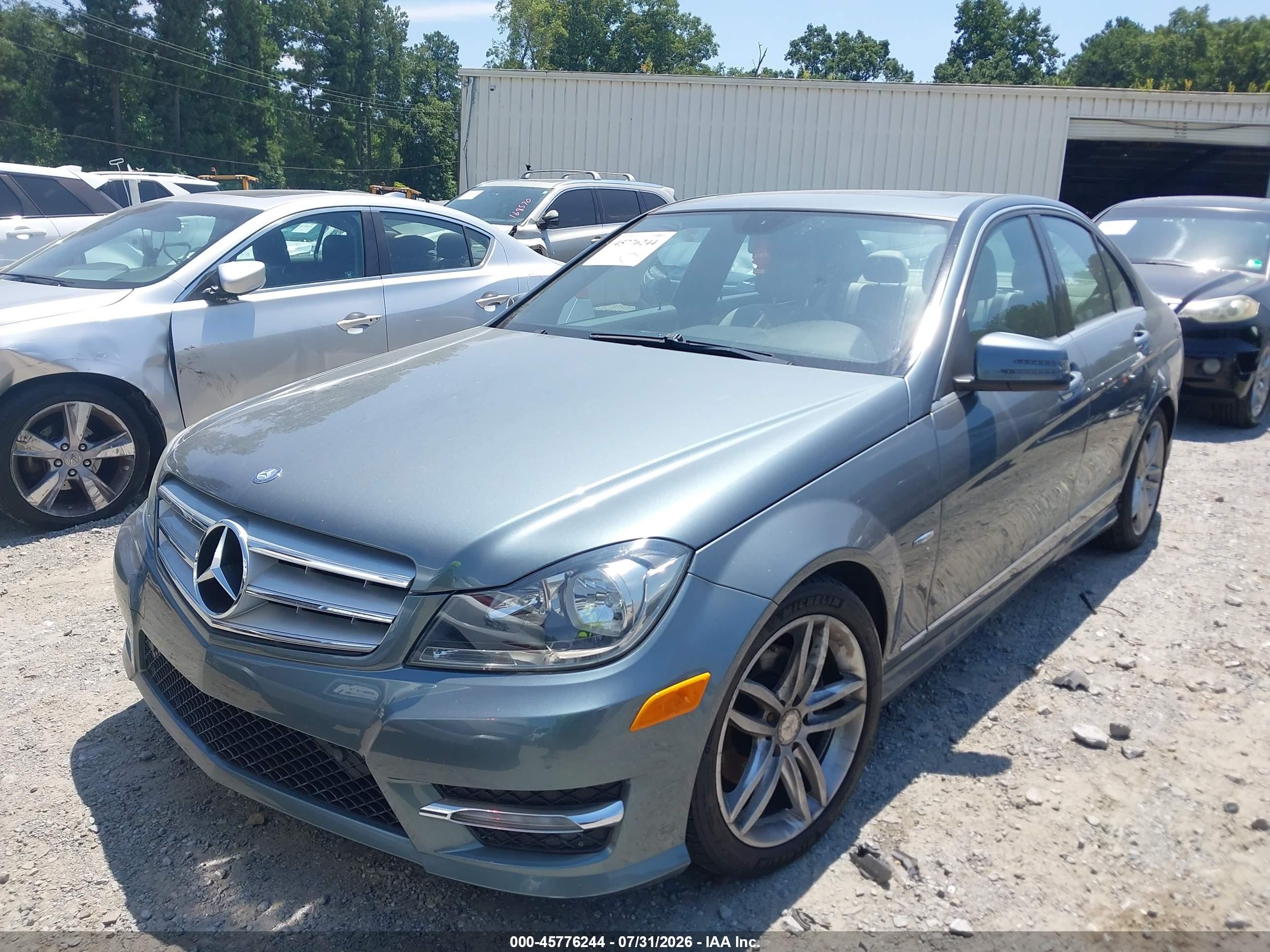2012 Mercedes-benz C 250 Sport Gray vin: WDDGF4HB1CA631273