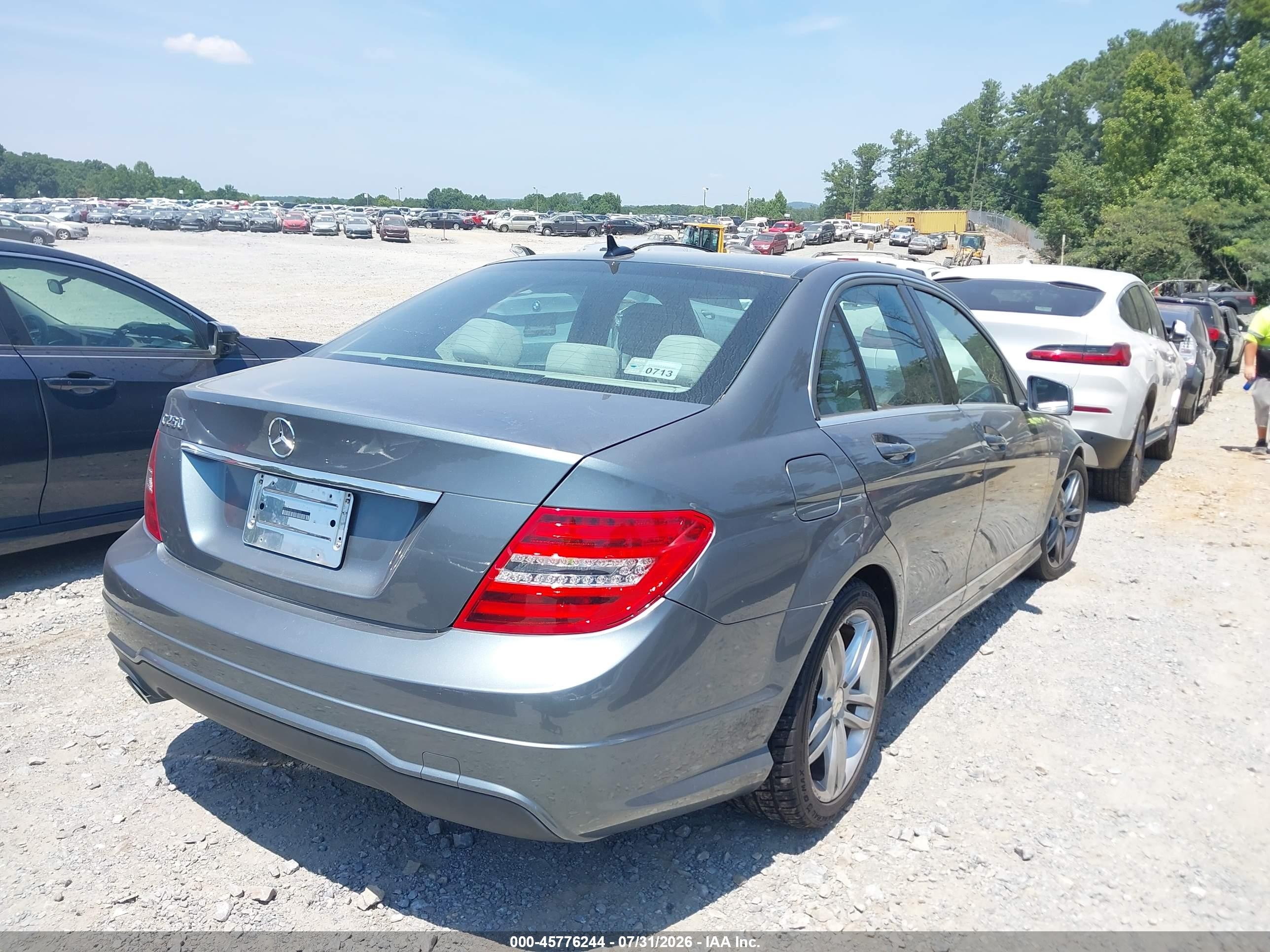 2012 Mercedes-benz C 250 Sport Gray vin: WDDGF4HB1CA631273