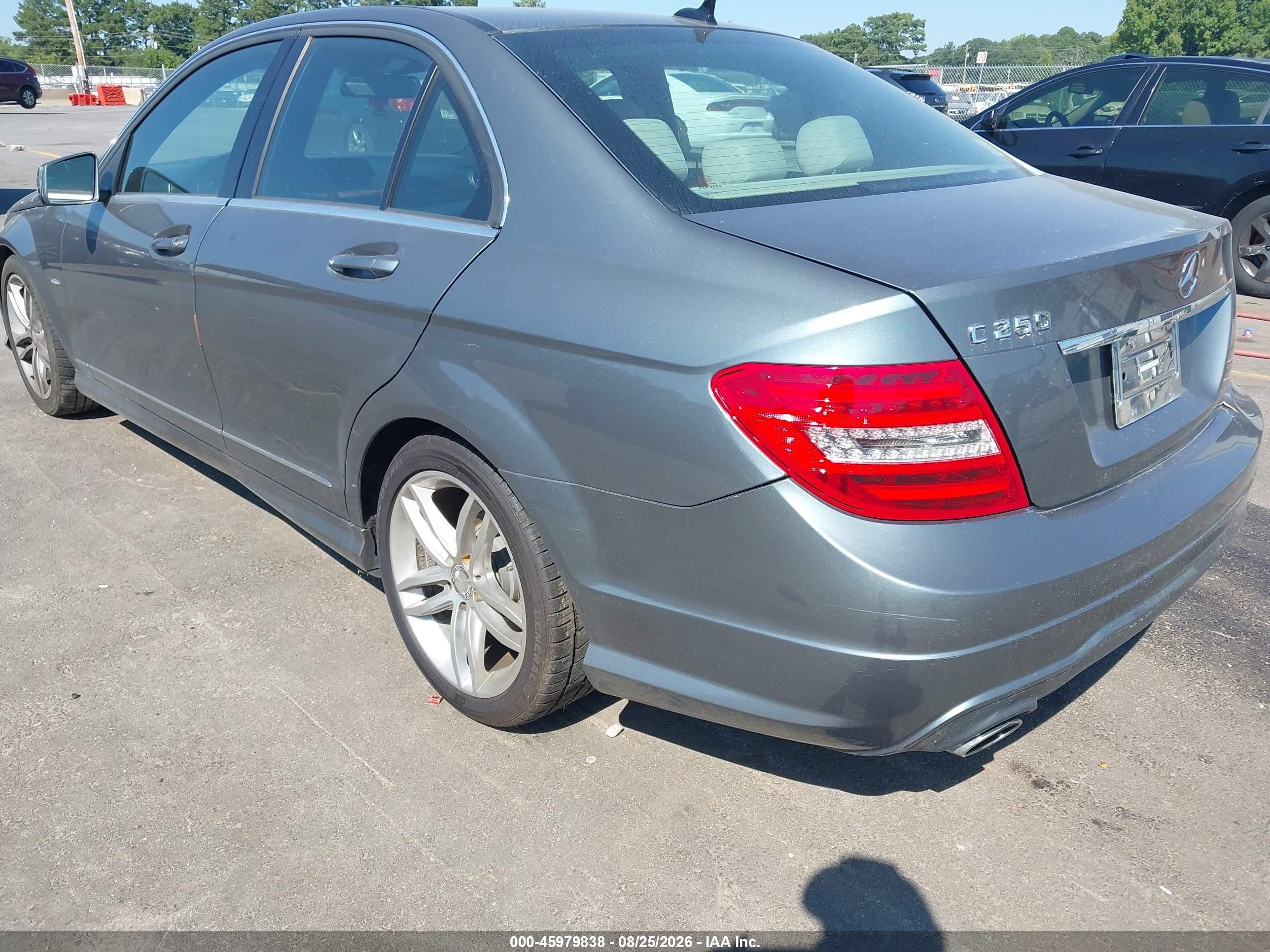 2012 Mercedes-benz C 250 Sport Light Blue vin: WDDGF4HB1CA631273