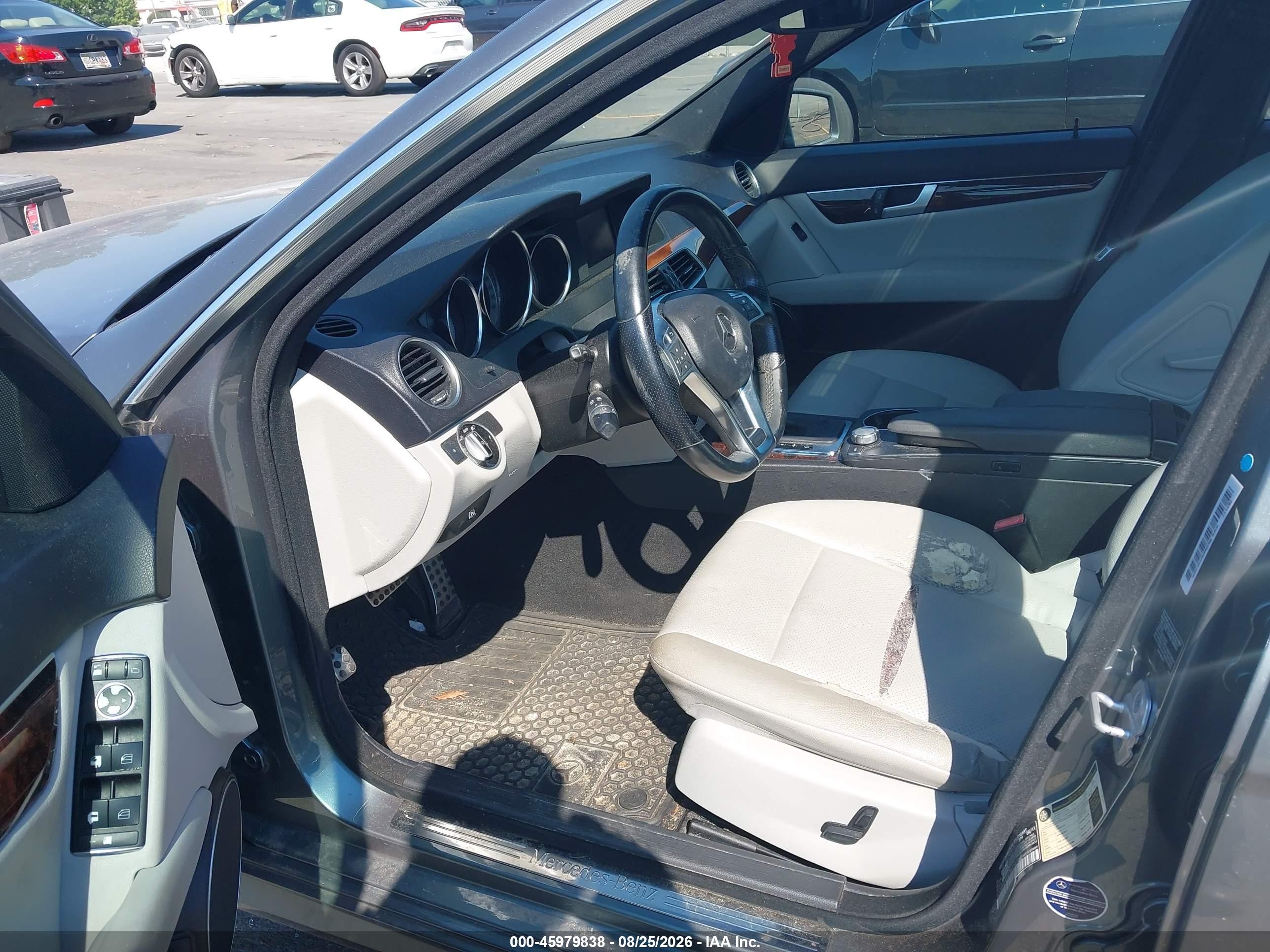 2012 Mercedes-benz C 250 Sport Light Blue vin: WDDGF4HB1CA631273