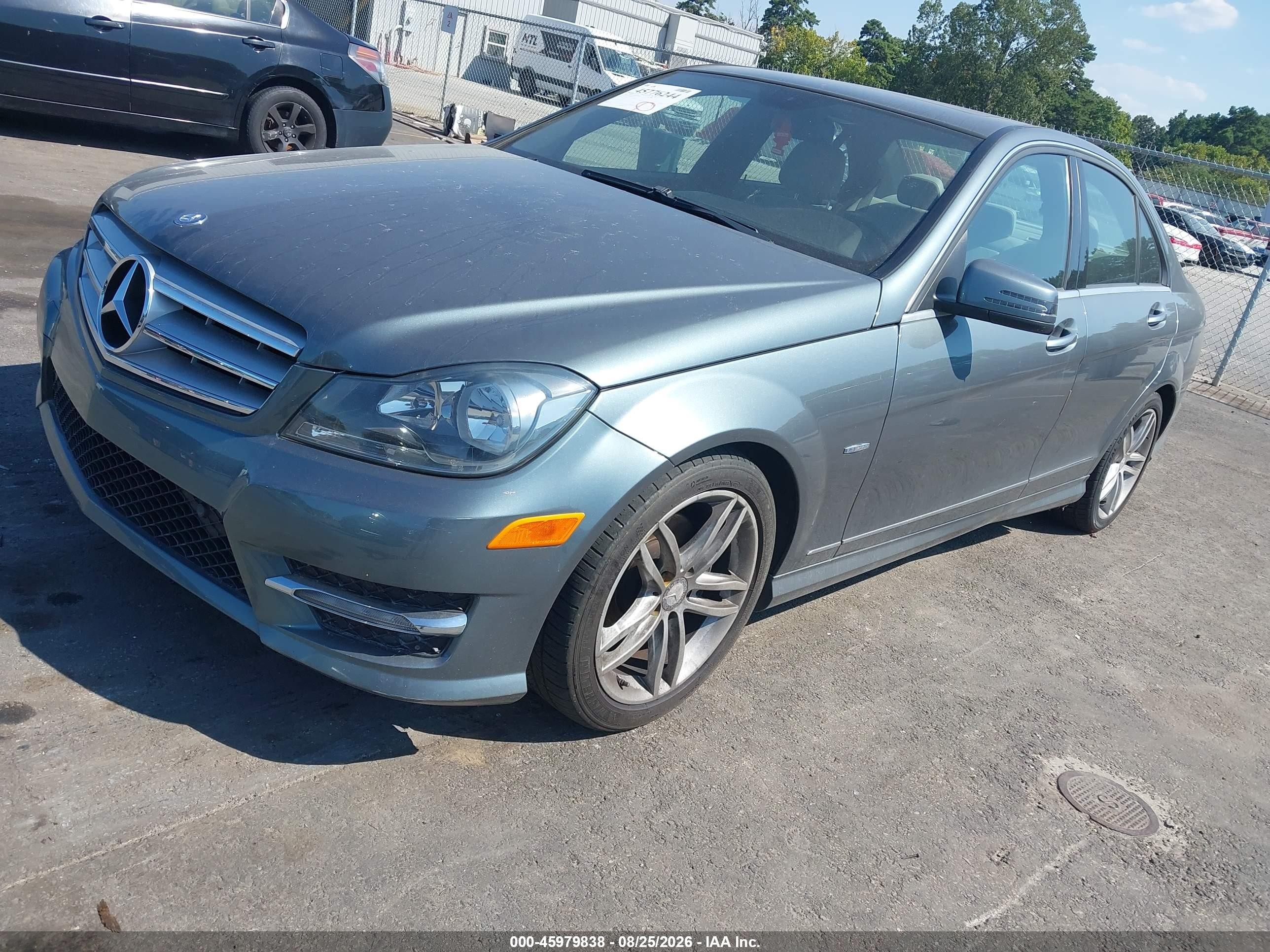 2012 Mercedes-benz C 250 Sport Light Blue vin: WDDGF4HB1CA631273