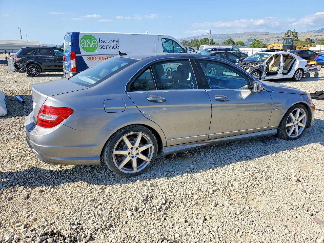 2012 Mercedes-benz C 250 Silver vin: WDDGF4HB1CR194392