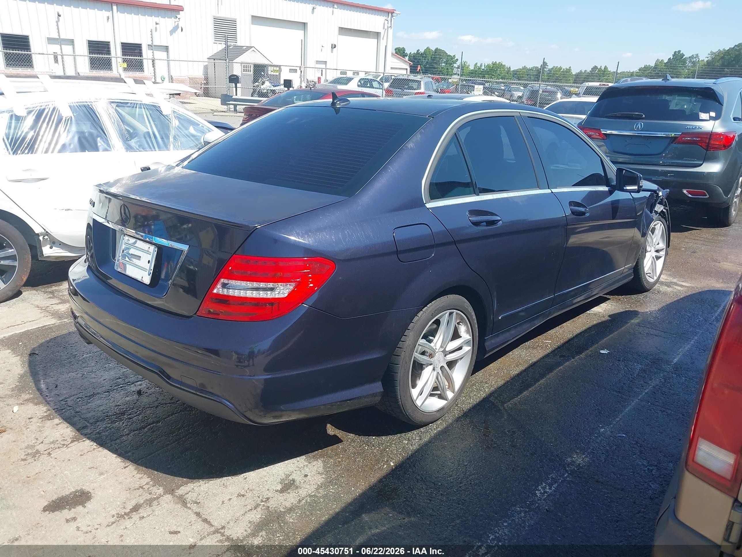 2012 Mercedes-benz C 250 Sport Black vin: WDDGF4HB1CR212843