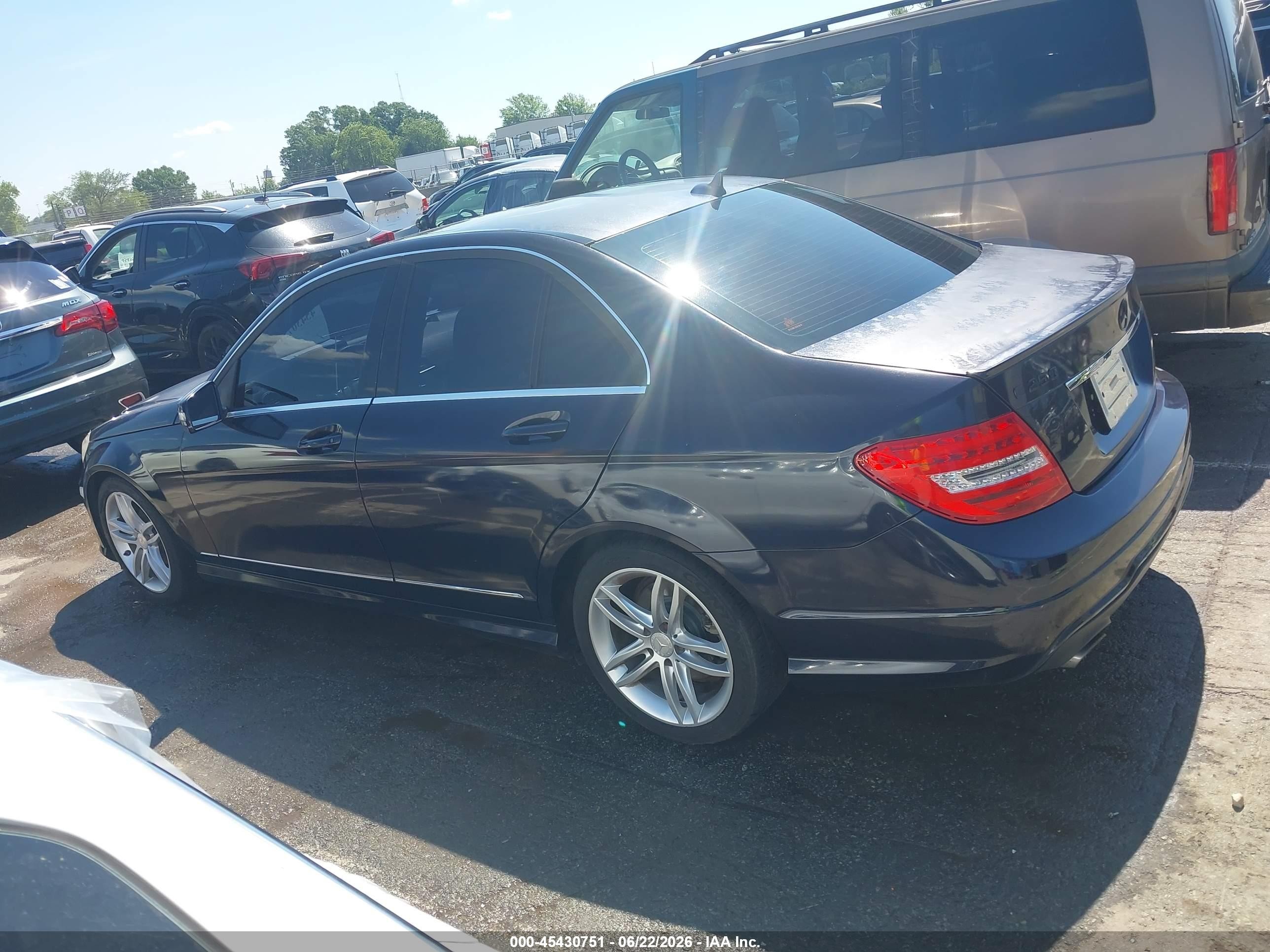 2012 Mercedes-benz C 250 Sport Black vin: WDDGF4HB1CR212843