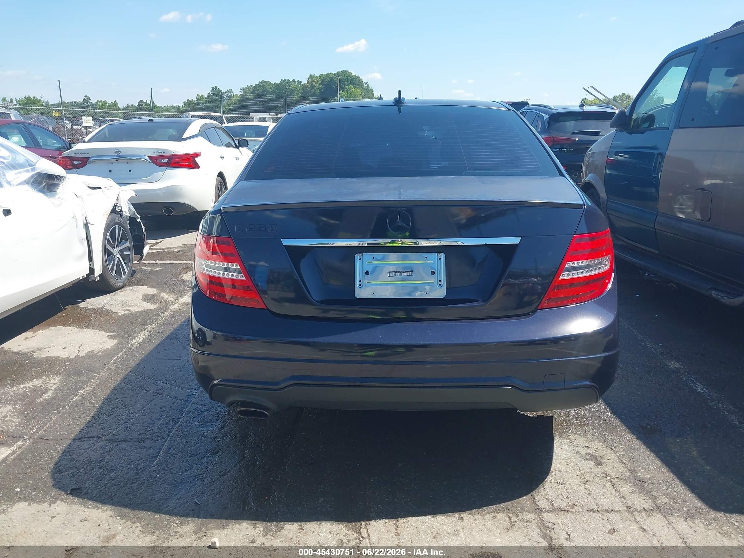 2012 Mercedes-benz C 250 Sport Black vin: WDDGF4HB1CR212843
