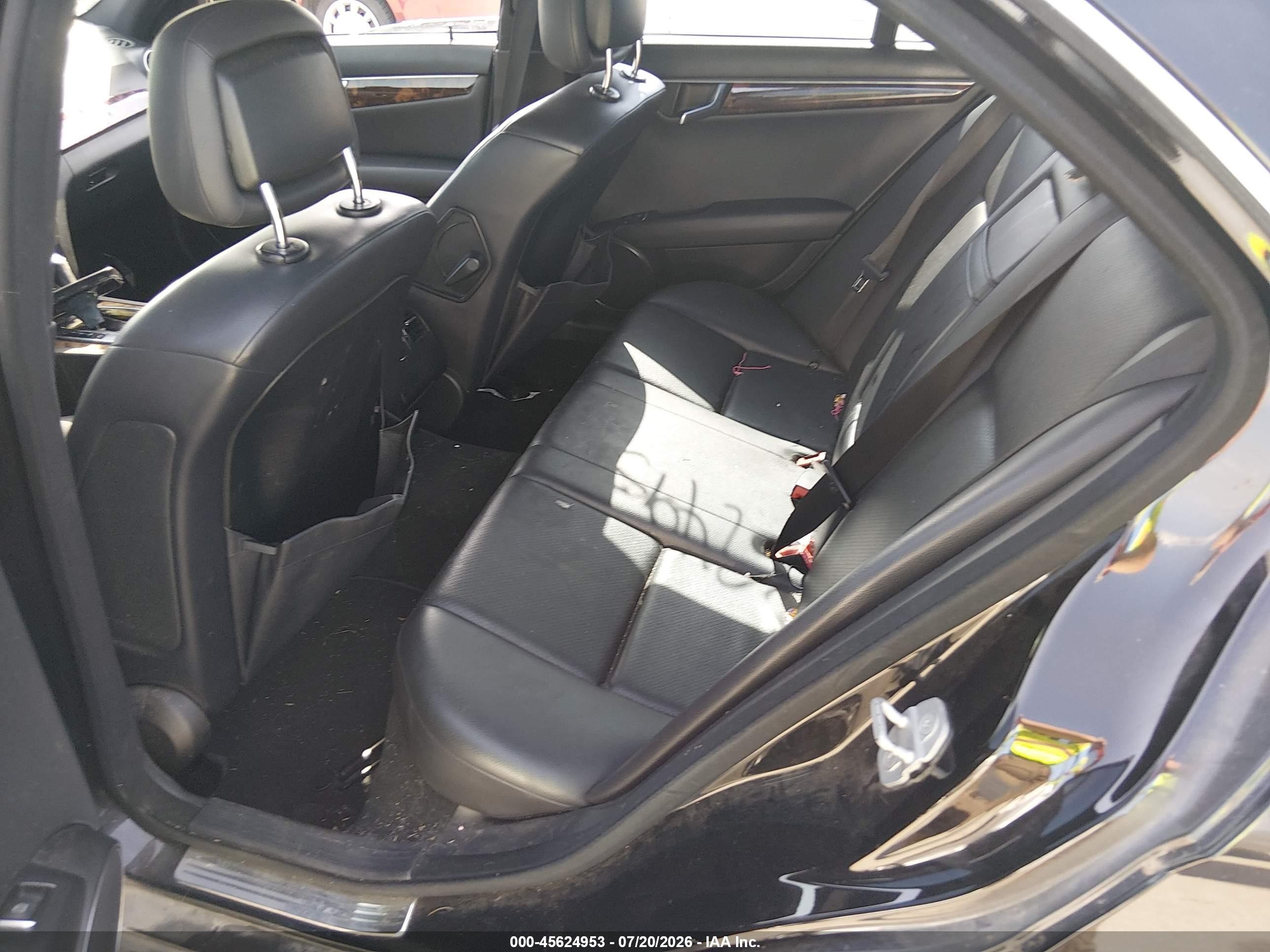 2012 Mercedes-benz C 250 Sport Black vin: WDDGF4HB1CR217279
