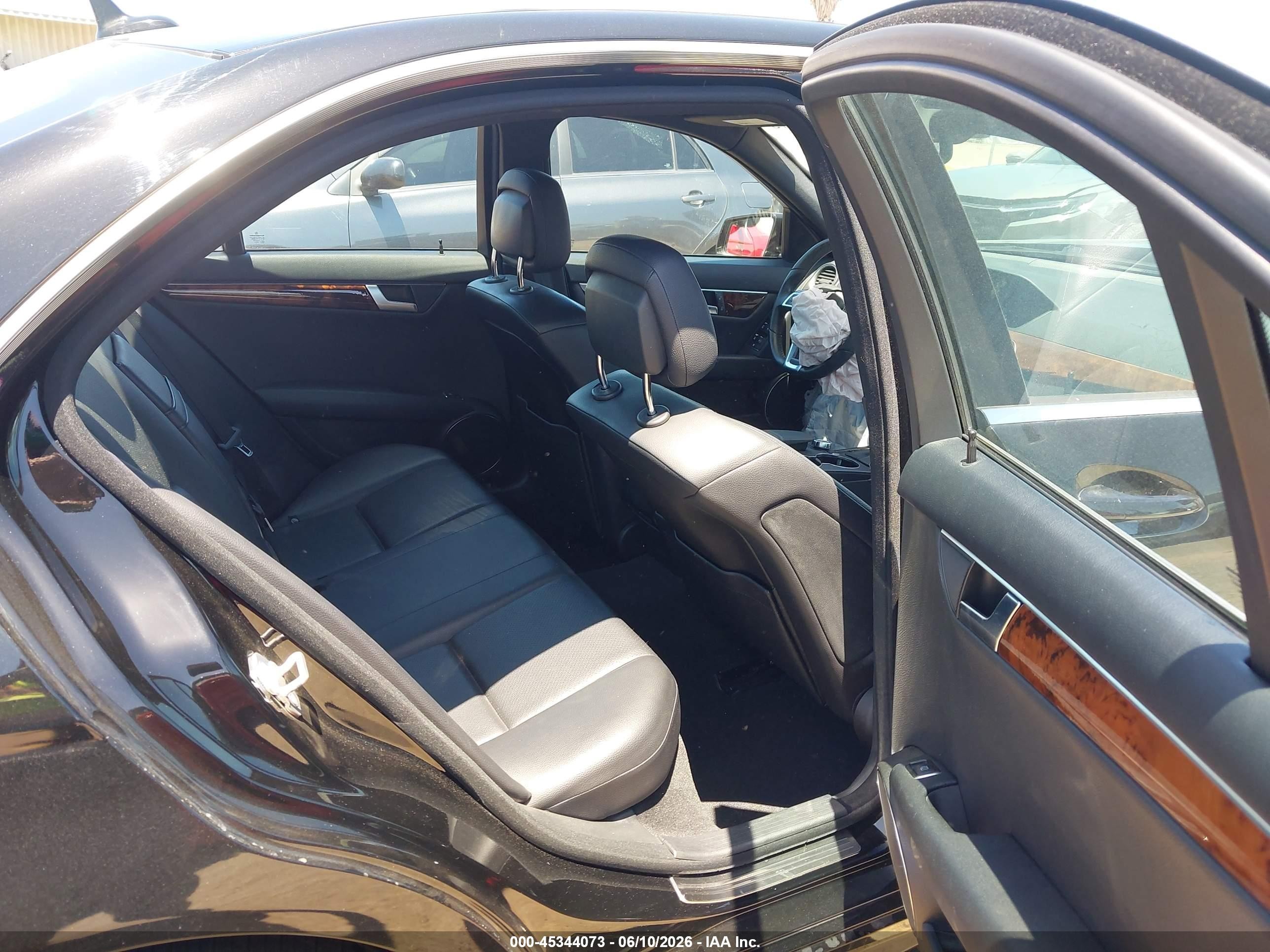 2012 Mercedes-benz C 250 Sport Black vin: WDDGF4HB1CR220568