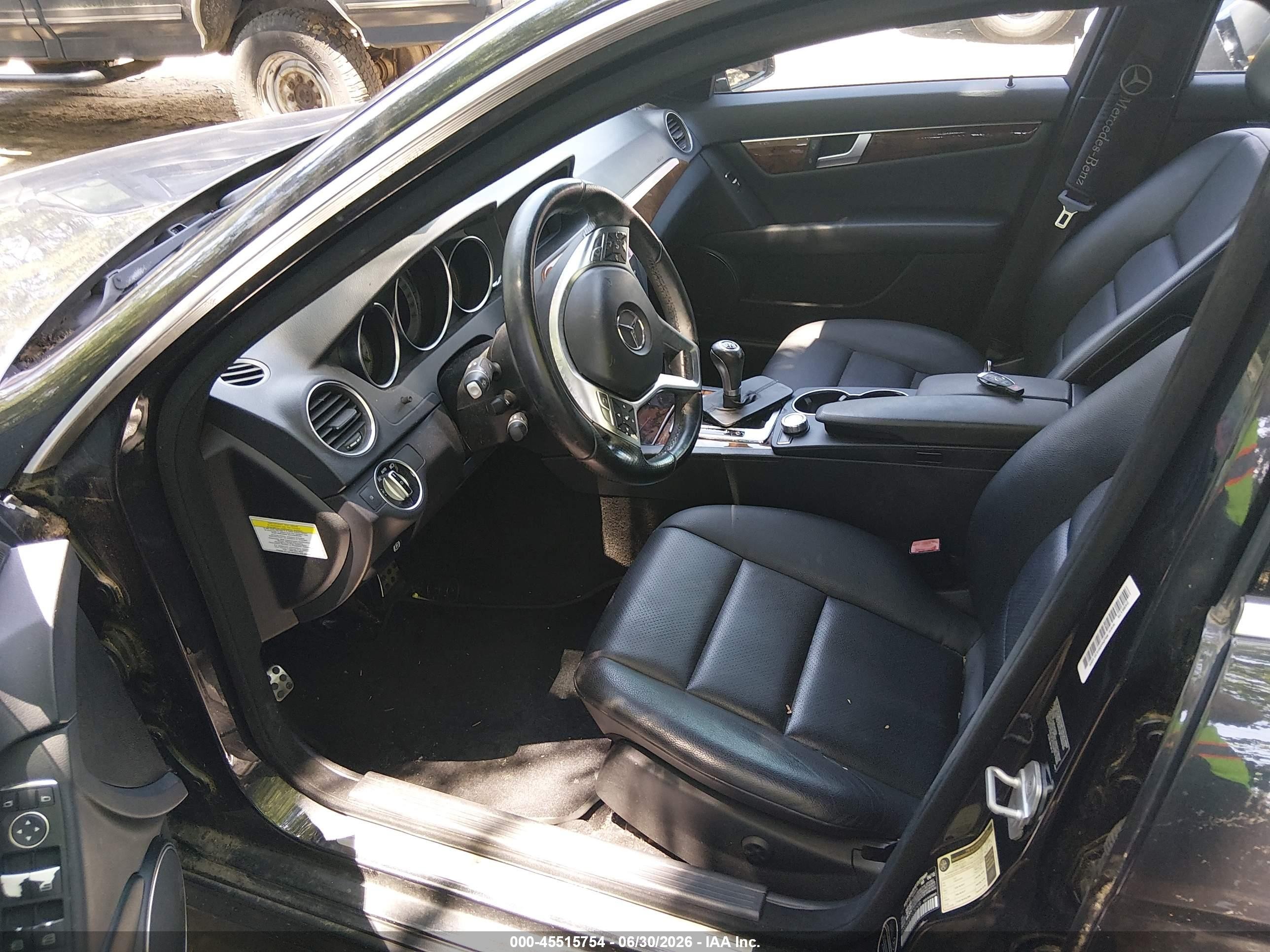 2013 Mercedes-benz C 250 Sport Black vin: WDDGF4HB1DA782938