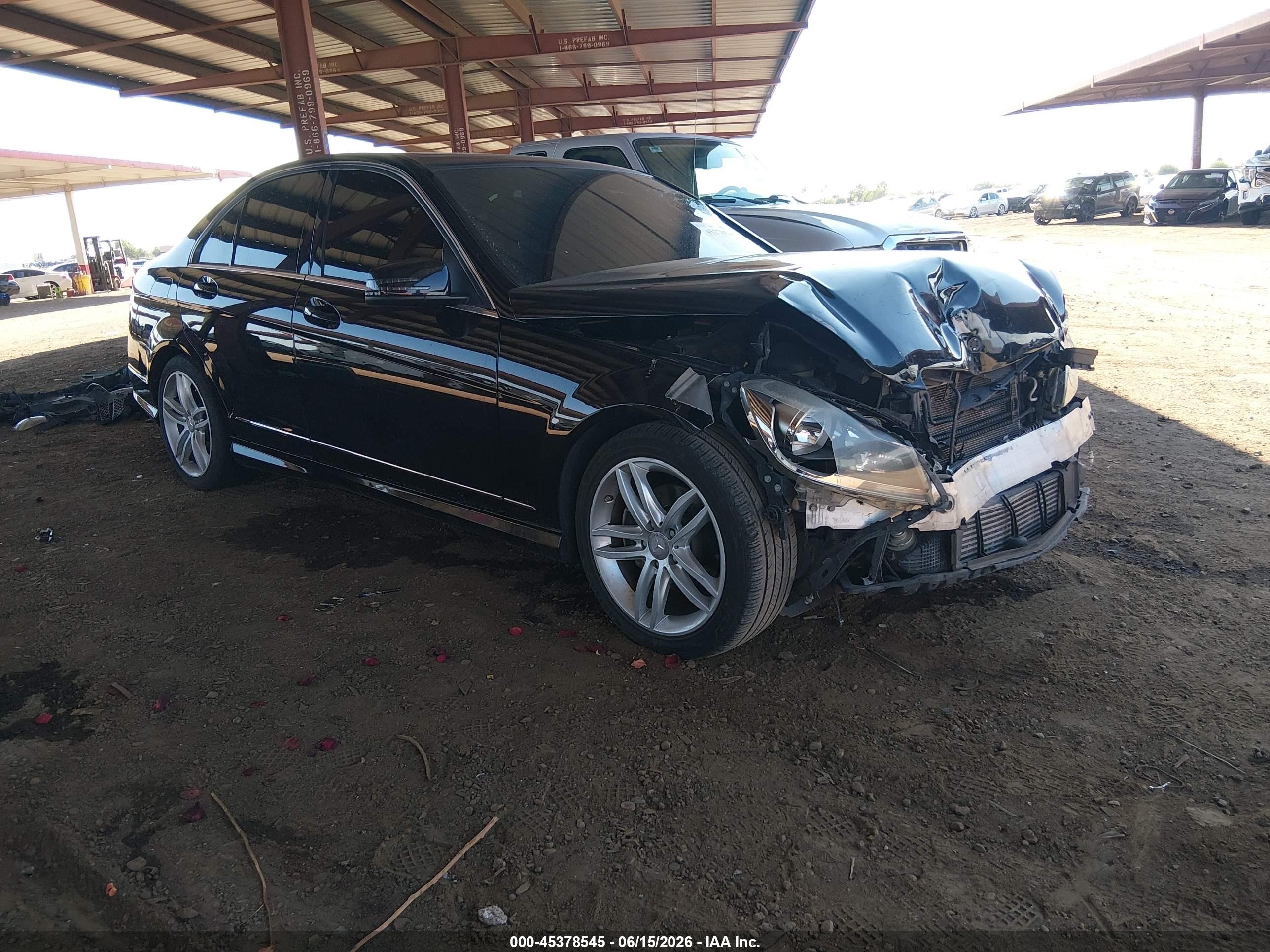 2013 Mercedes-benz C 250 Sport Black vin: WDDGF4HB1DA796936