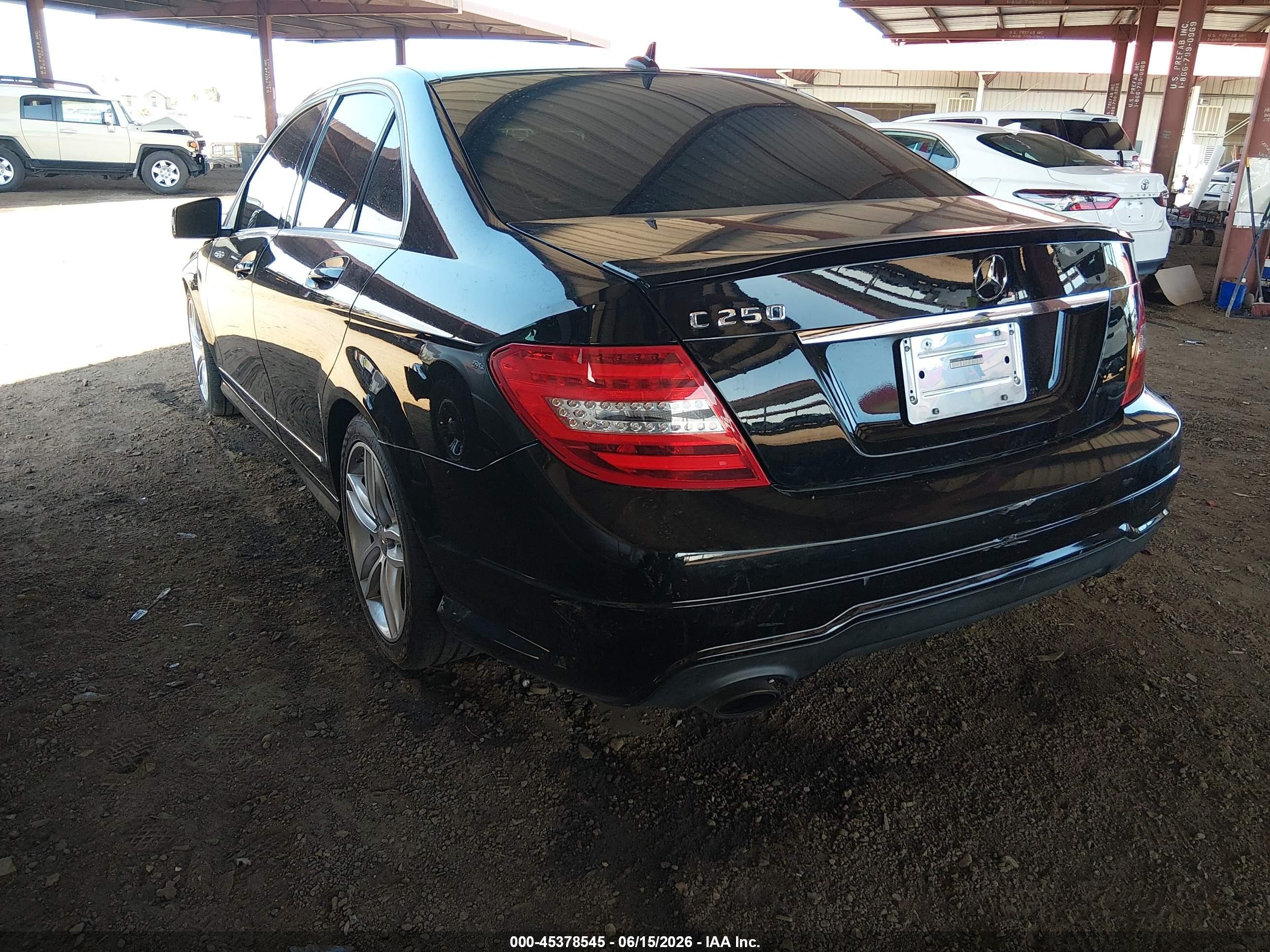 2013 Mercedes-benz C 250 Sport Black vin: WDDGF4HB1DA796936