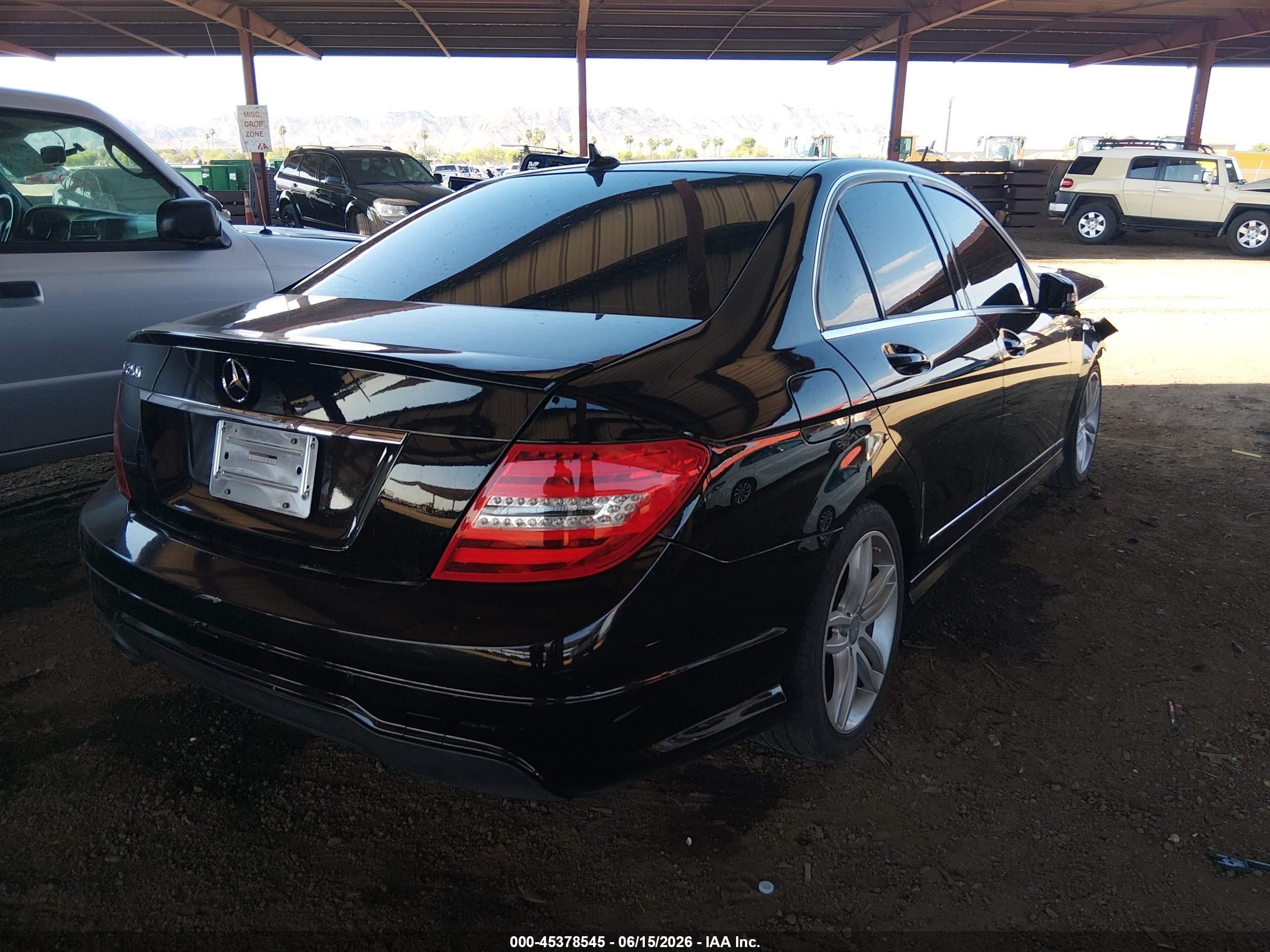 2013 Mercedes-benz C 250 Sport Black vin: WDDGF4HB1DA796936