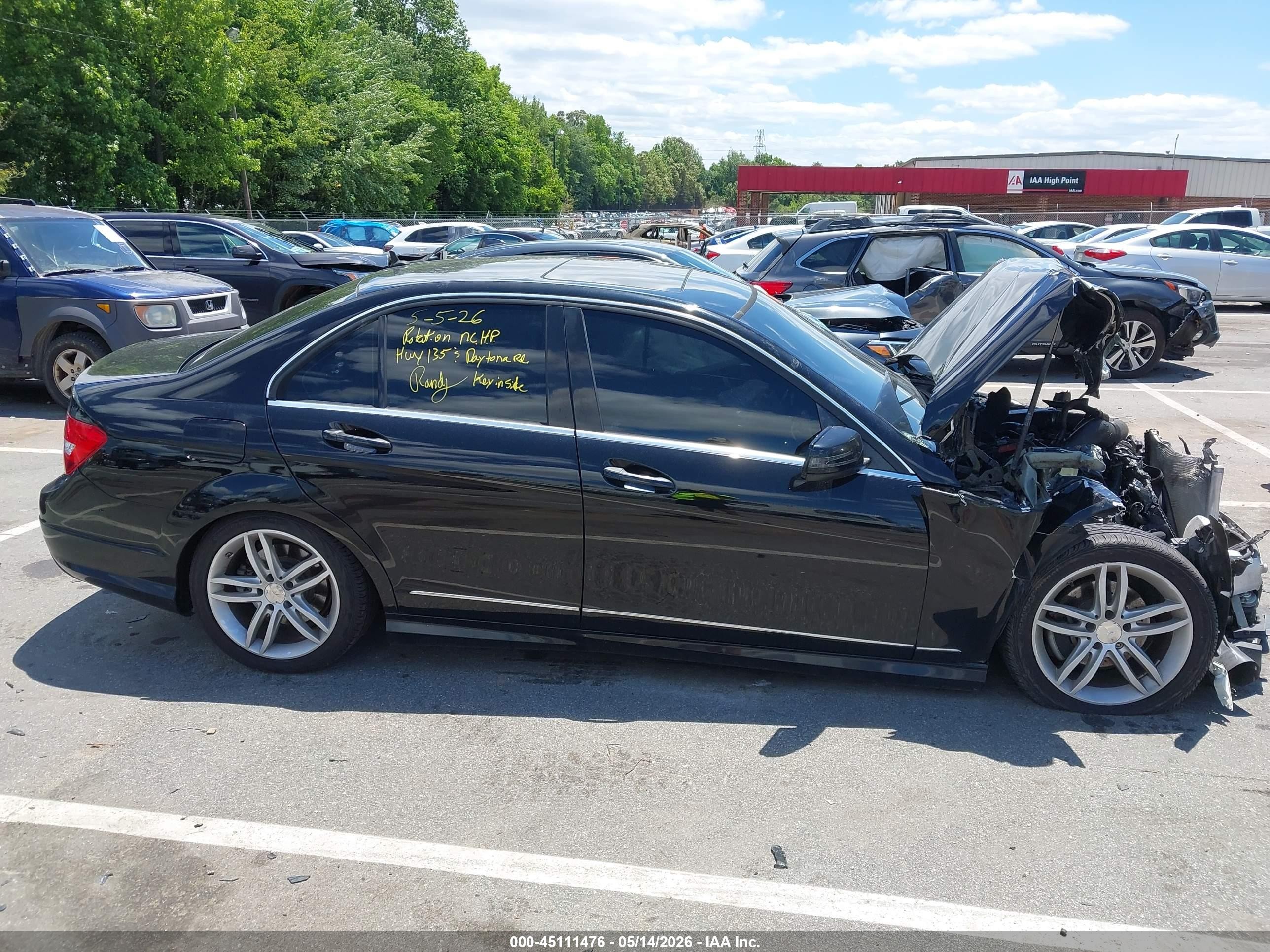 2013 Mercedes-benz C 250 Sport Black vin: WDDGF4HB1DA861994