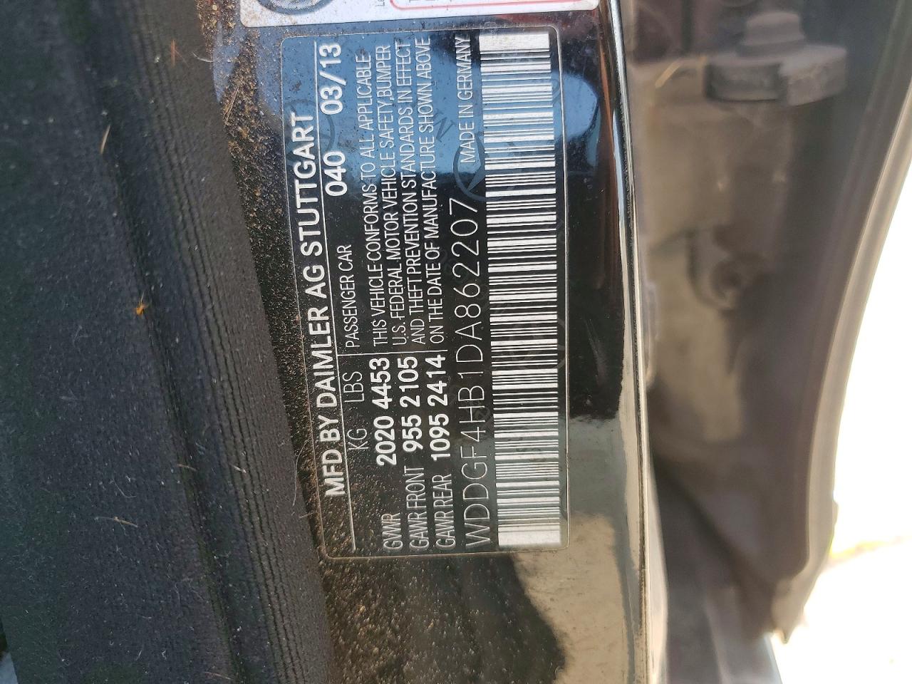 2013 Mercedes-benz C Black vin: WDDGF4HB1DA862207
