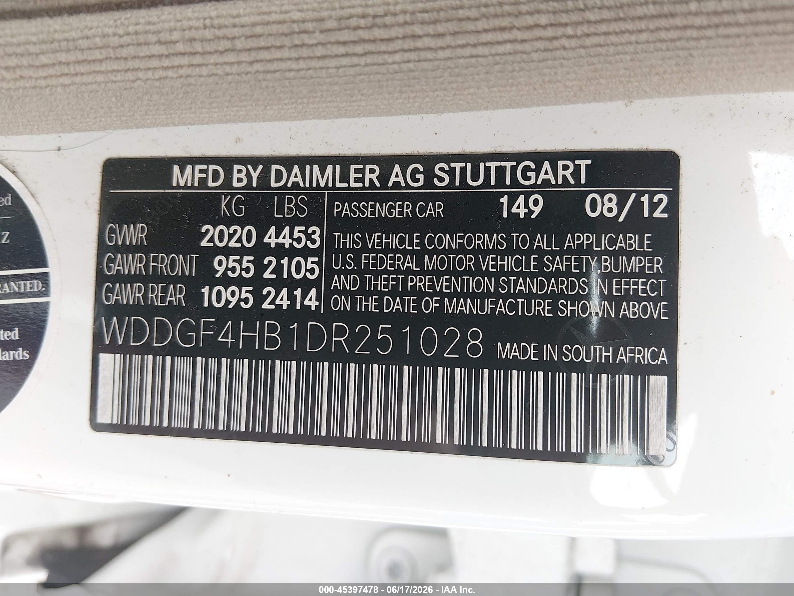 2013 Mercedes-benz C 250 Sport White vin: WDDGF4HB1DR251028