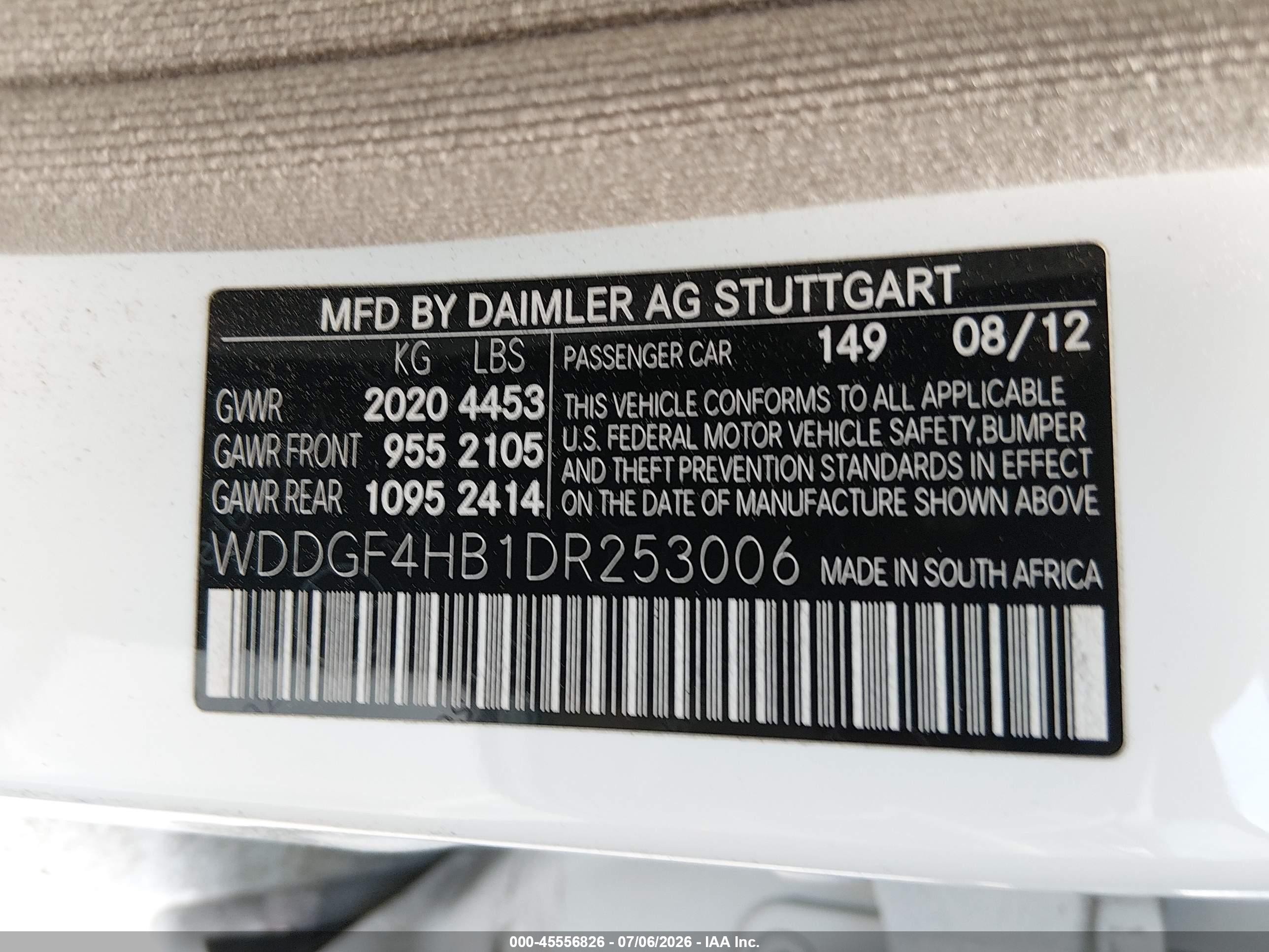 2013 Mercedes-benz C 250 Sport White vin: WDDGF4HB1DR253006