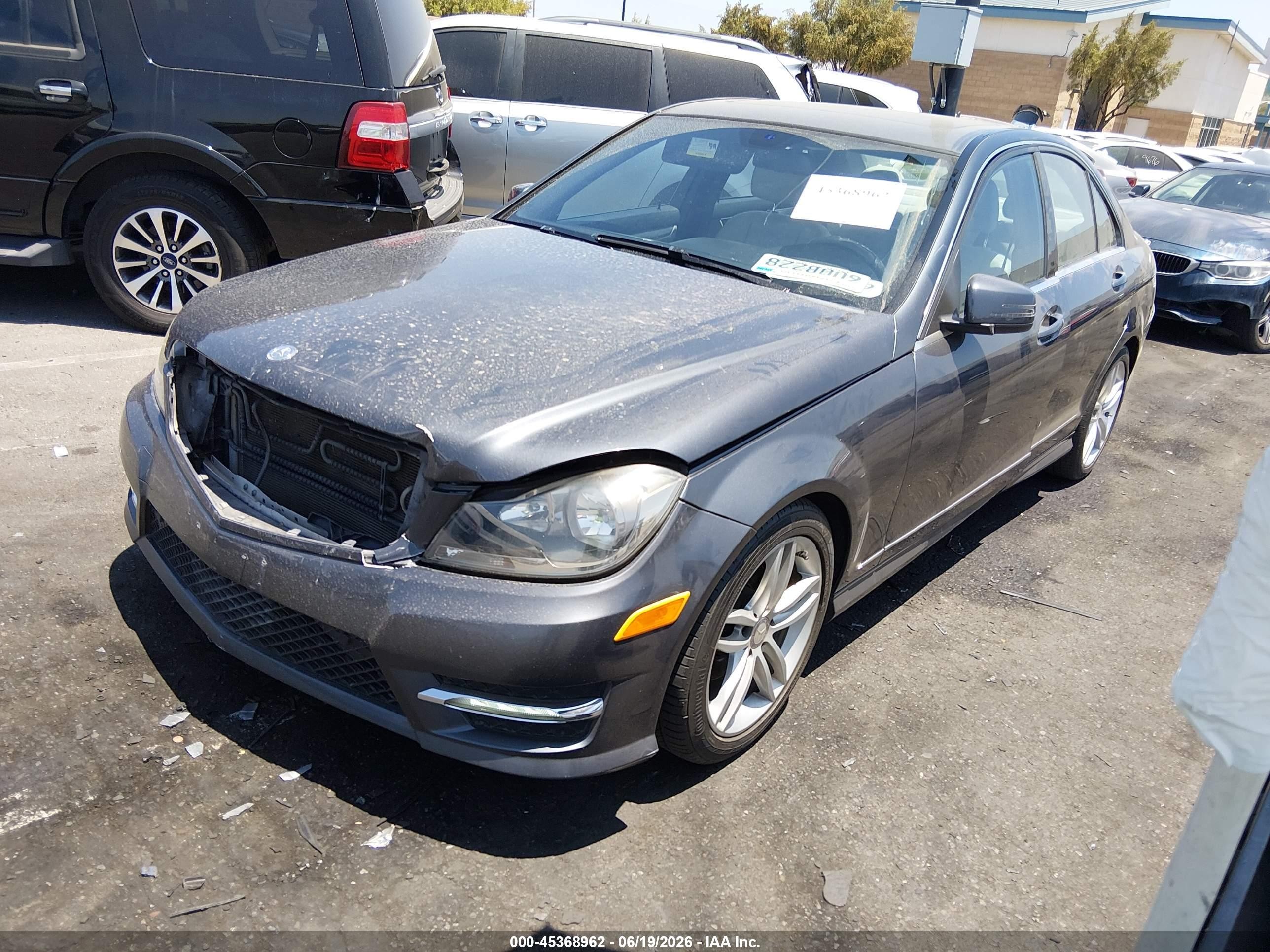 2014 Mercedes-benz C 250 Sport Gray vin: WDDGF4HB1EA927929