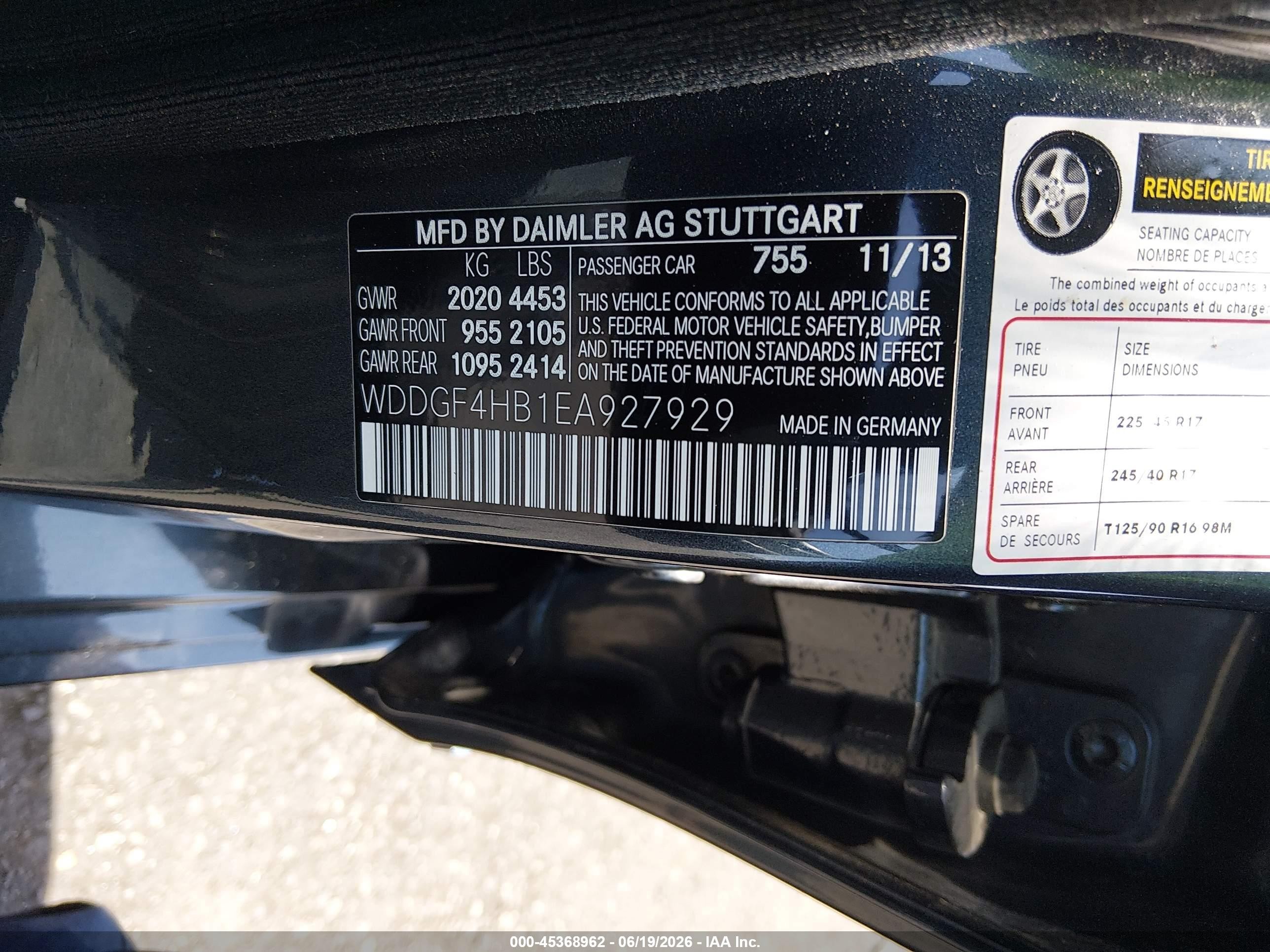 2014 Mercedes-benz C 250 Sport Gray vin: WDDGF4HB1EA927929