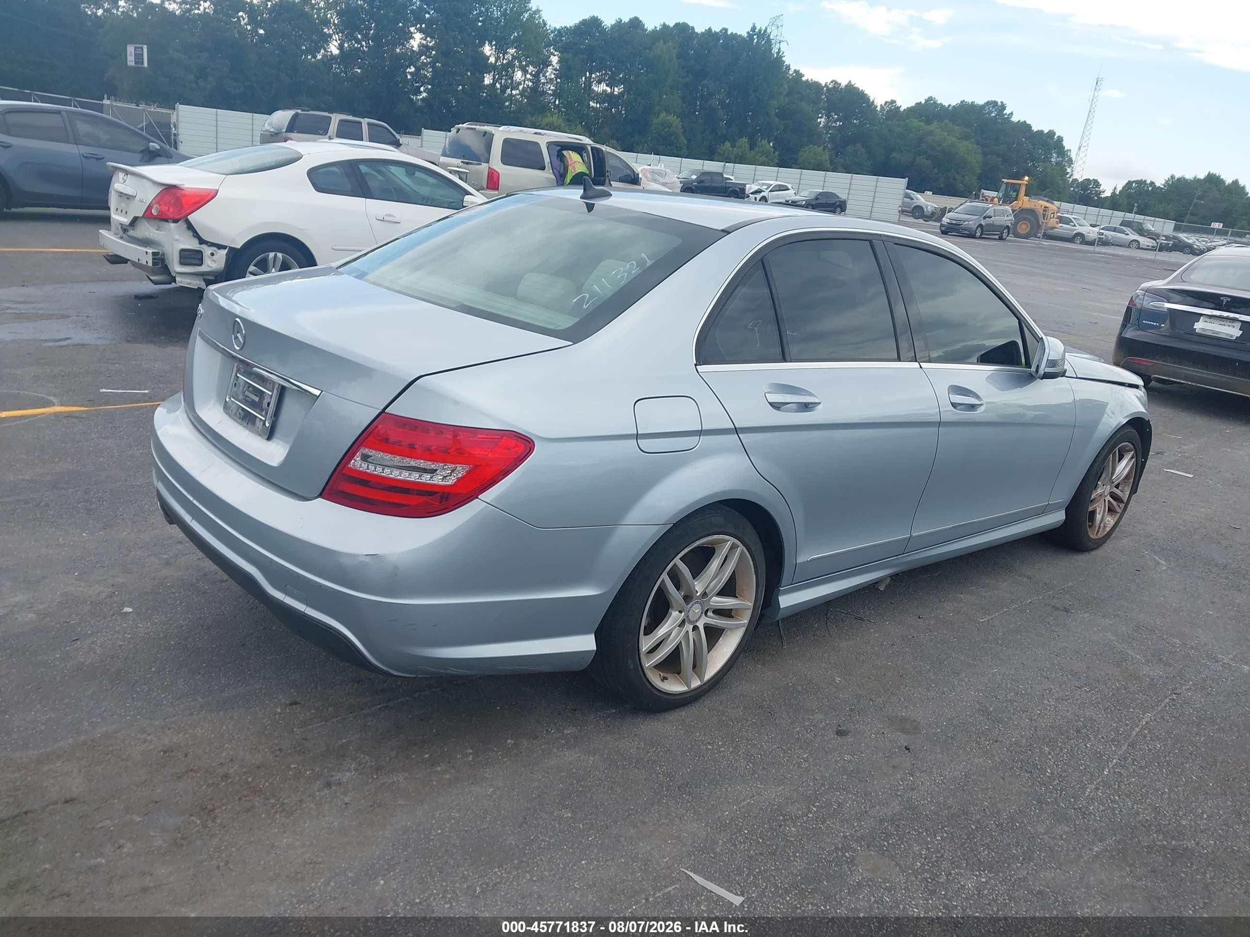2014 Mercedes-benz C 250 Sport Blue vin: WDDGF4HB1EG211321