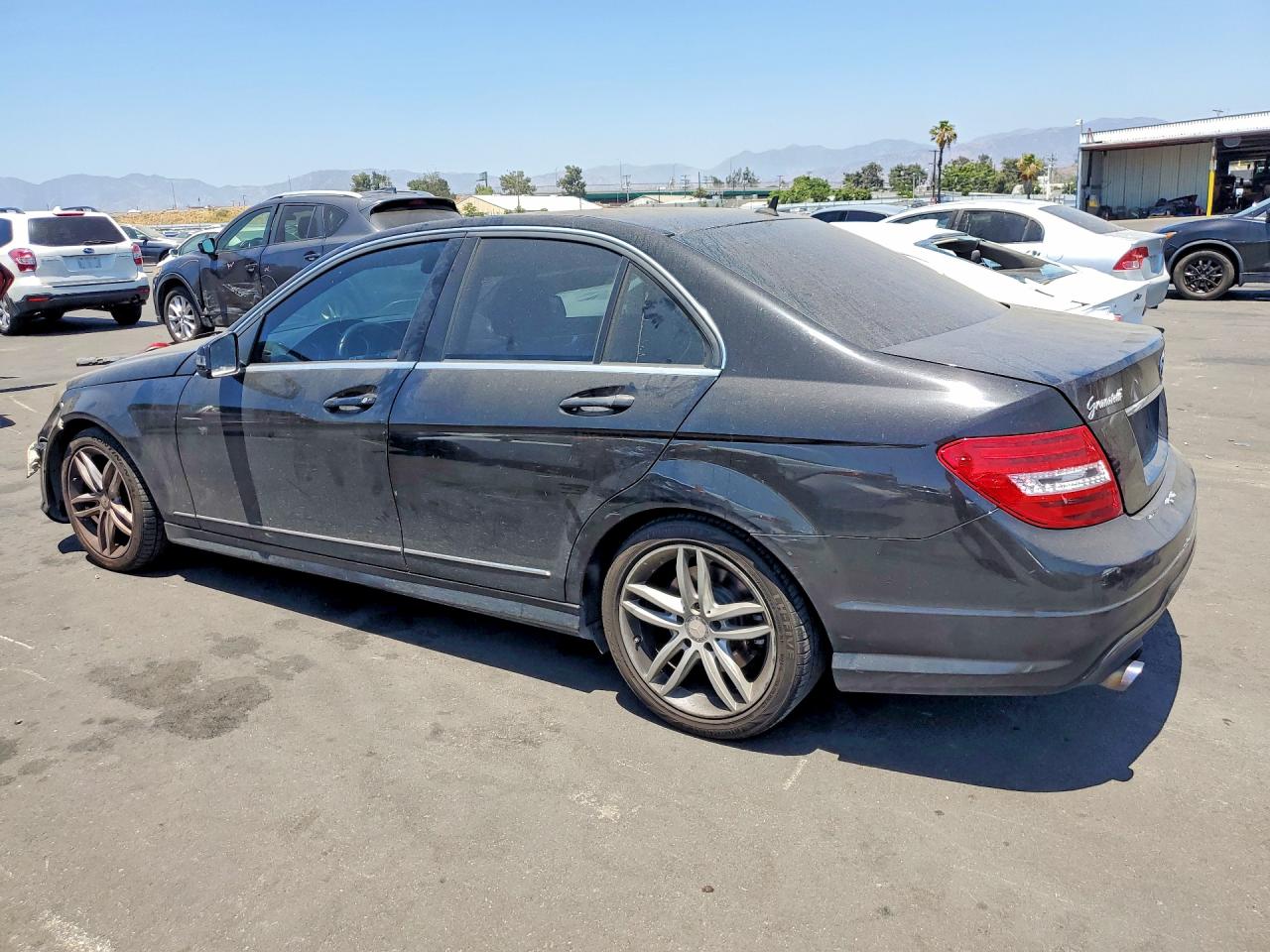 2014 Mercedes-benz C 250 Black vin: WDDGF4HB1ER305199