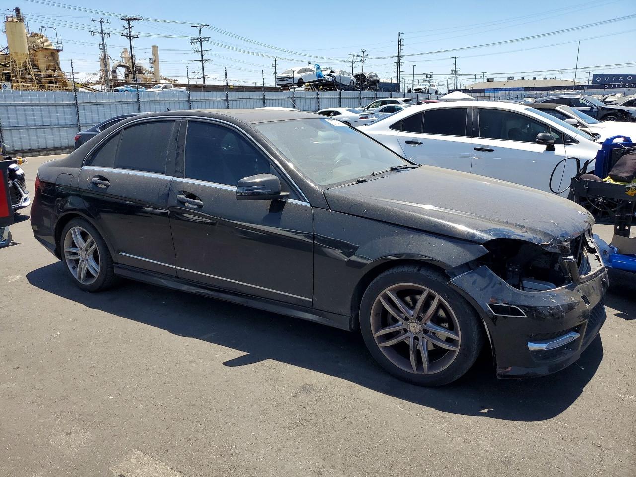 2014 Mercedes-benz C 250 Black vin: WDDGF4HB1ER305199