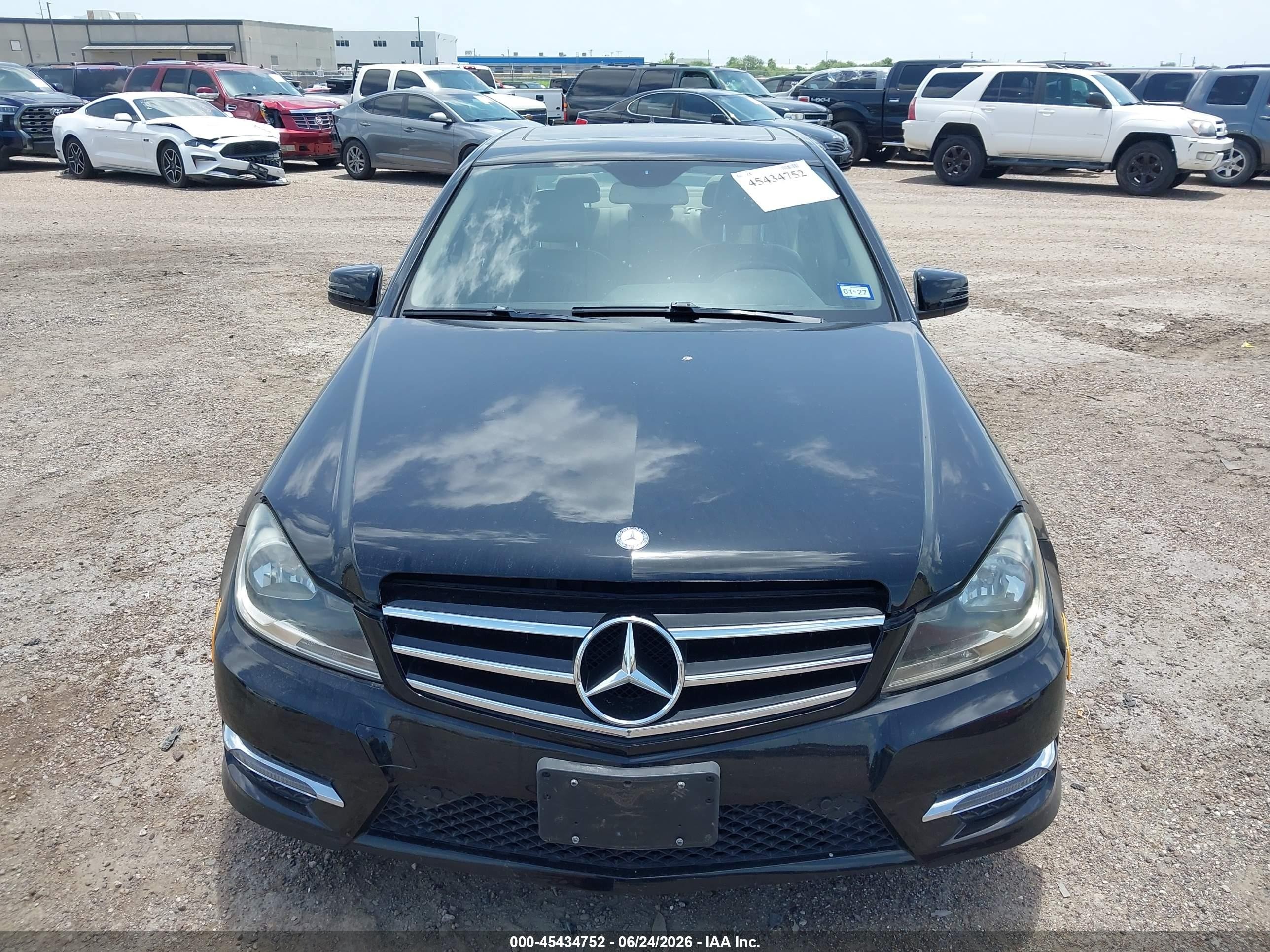 2014 Mercedes-benz C 250 Sport Black vin: WDDGF4HB1ER315053