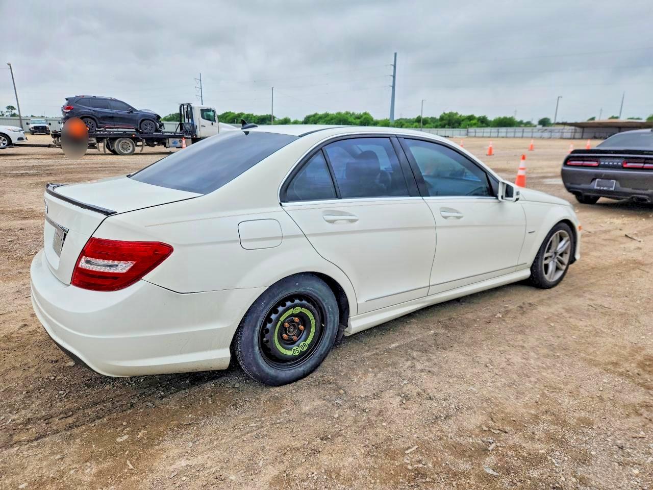 2012 Mercedes-benz C 250 White vin: WDDGF4HB2CA631993