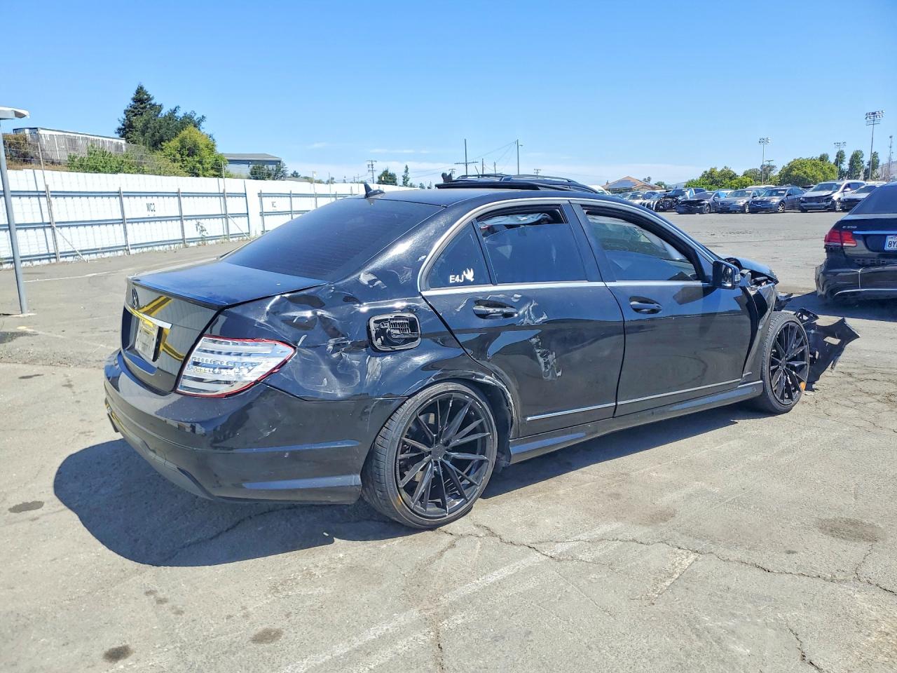 2012 Mercedes-benz C Black vin: WDDGF4HB2CR207313
