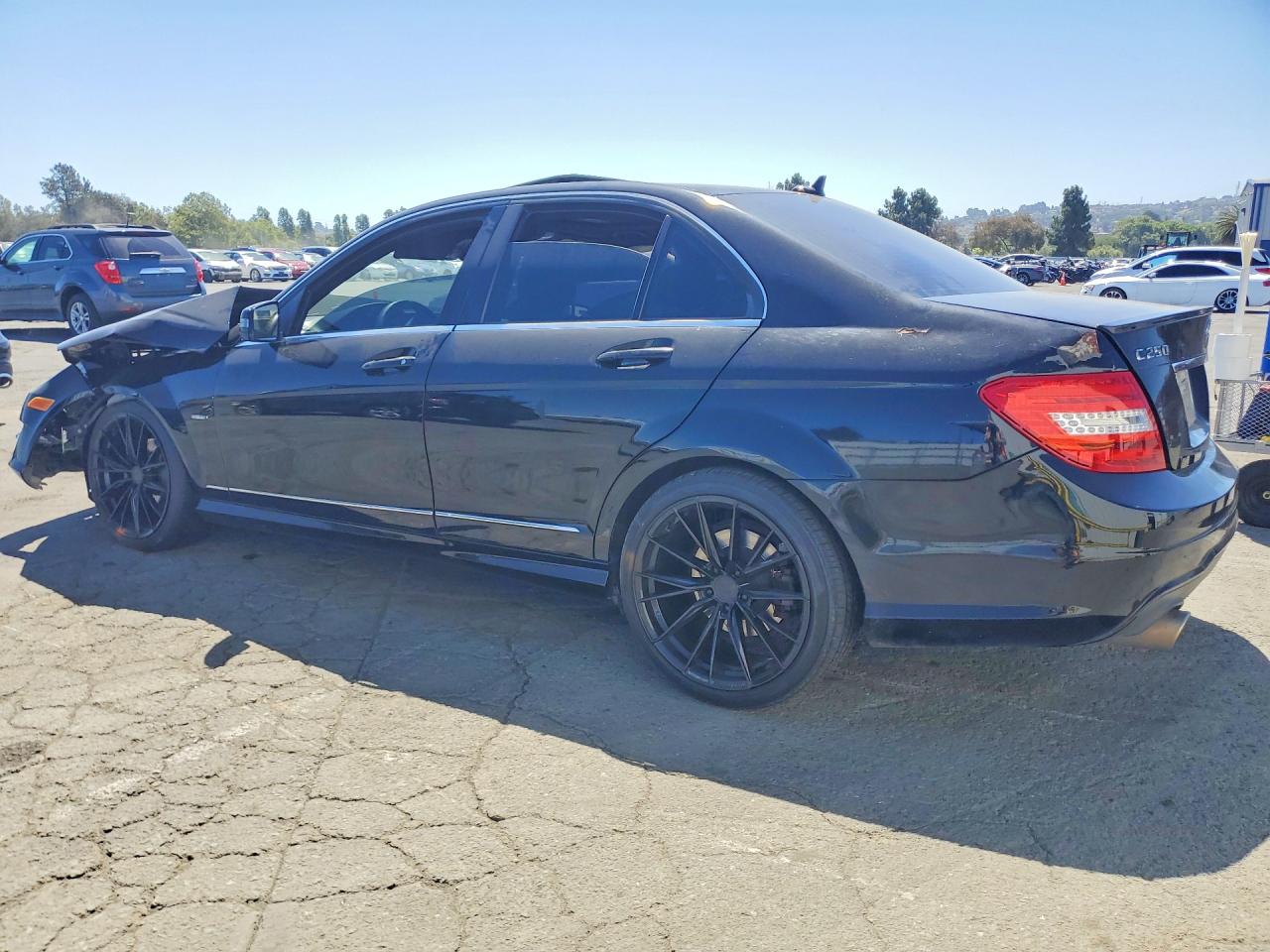 2012 Mercedes-benz C Black vin: WDDGF4HB2CR207313