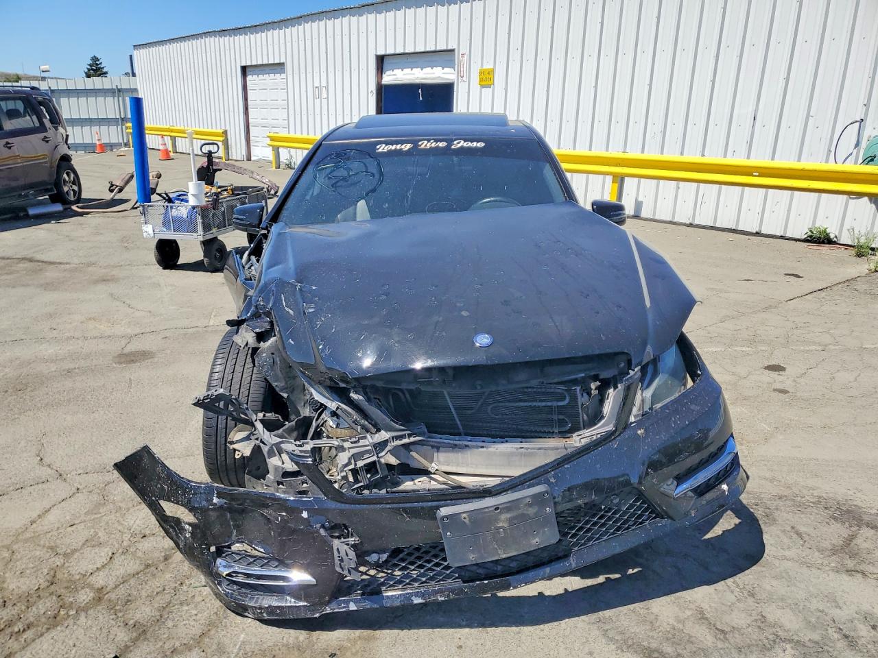 2012 Mercedes-benz C Black vin: WDDGF4HB2CR207313