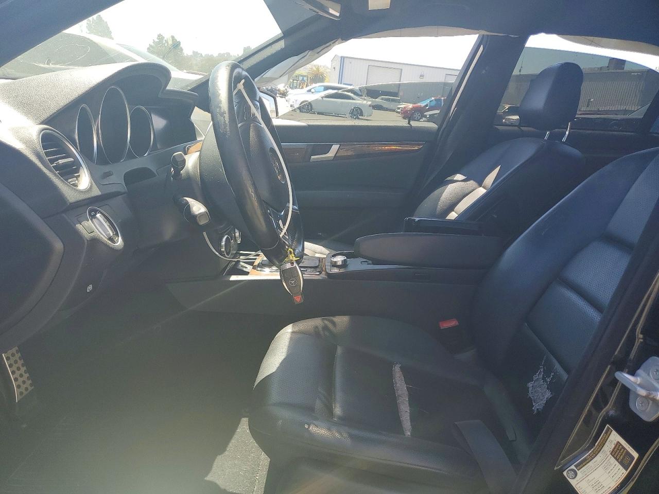 2012 Mercedes-benz C Black vin: WDDGF4HB2CR207313
