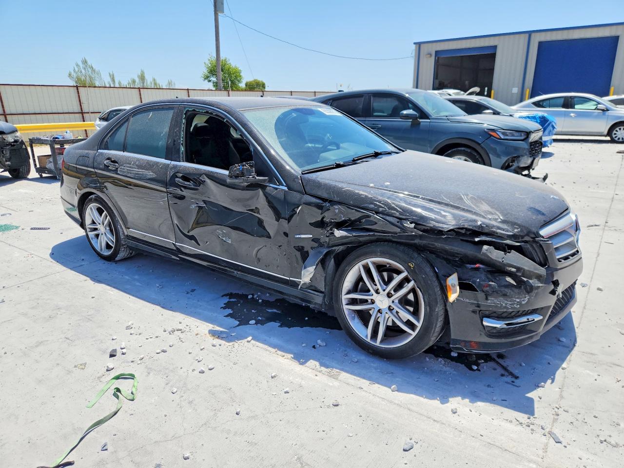 2012 Mercedes-benz C 250 Black vin: WDDGF4HB2CR238884