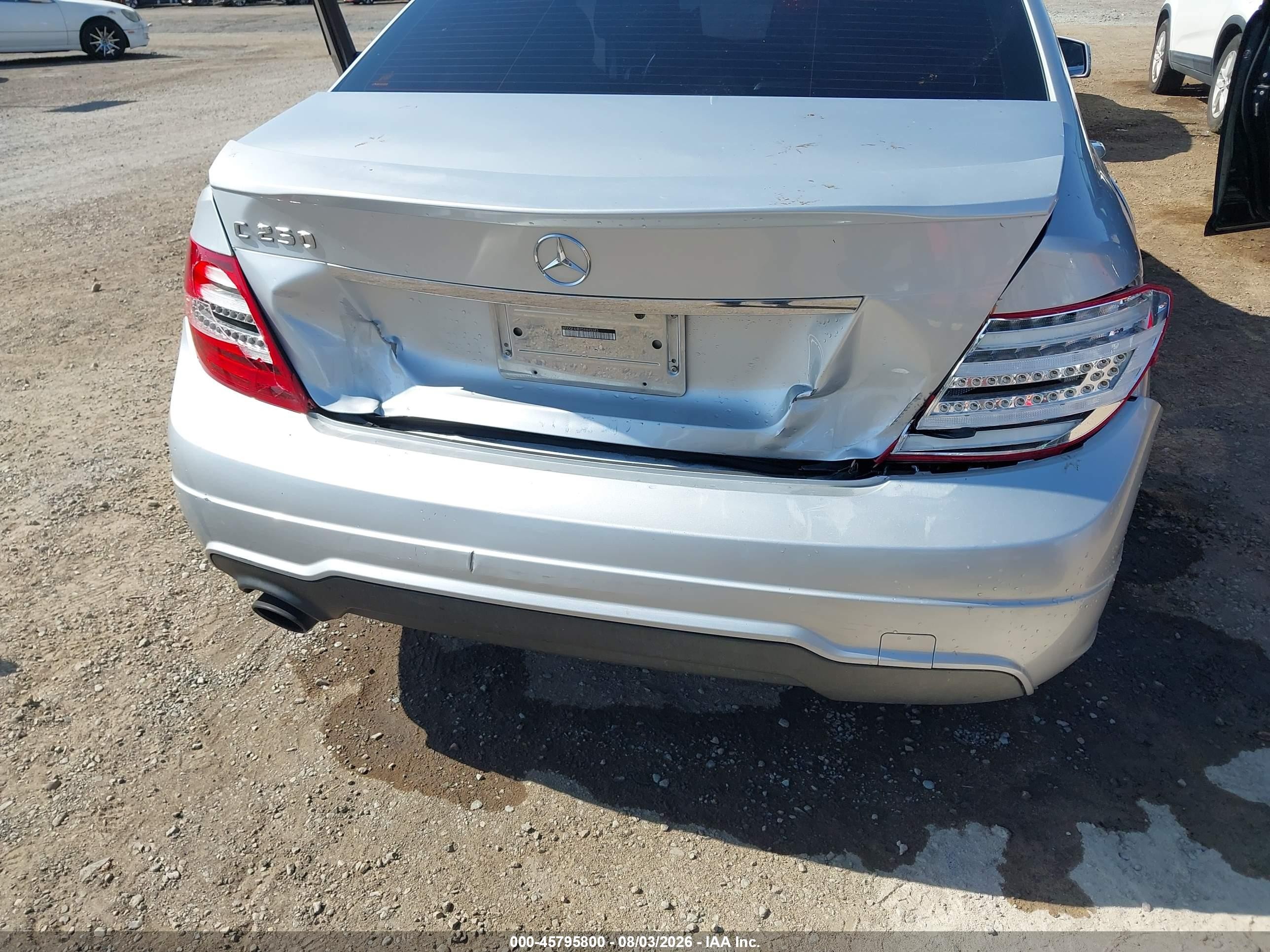 2013 Mercedes-benz C 250 Sport Gray vin: WDDGF4HB2DA845383