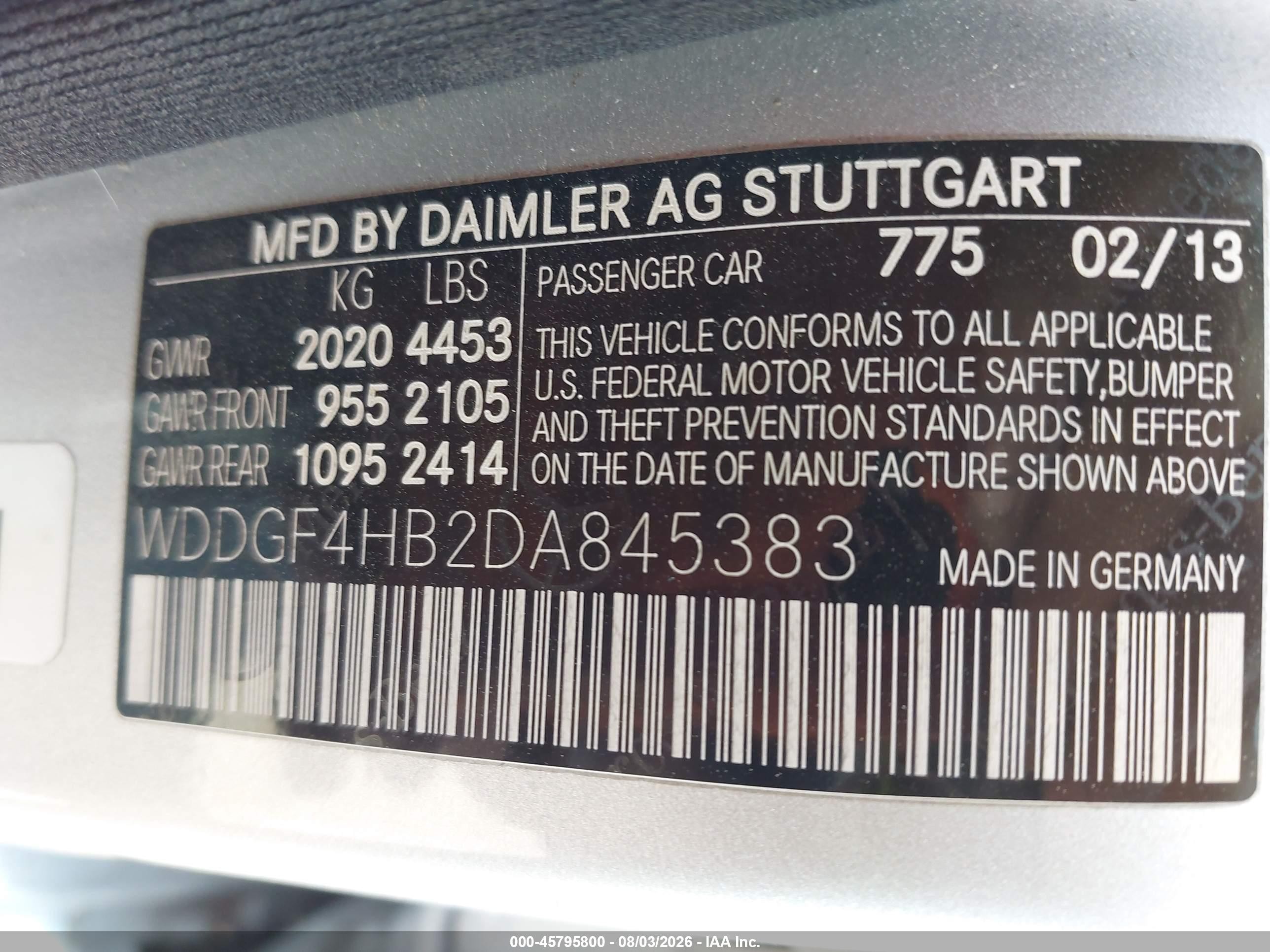 2013 Mercedes-benz C 250 Sport Gray vin: WDDGF4HB2DA845383