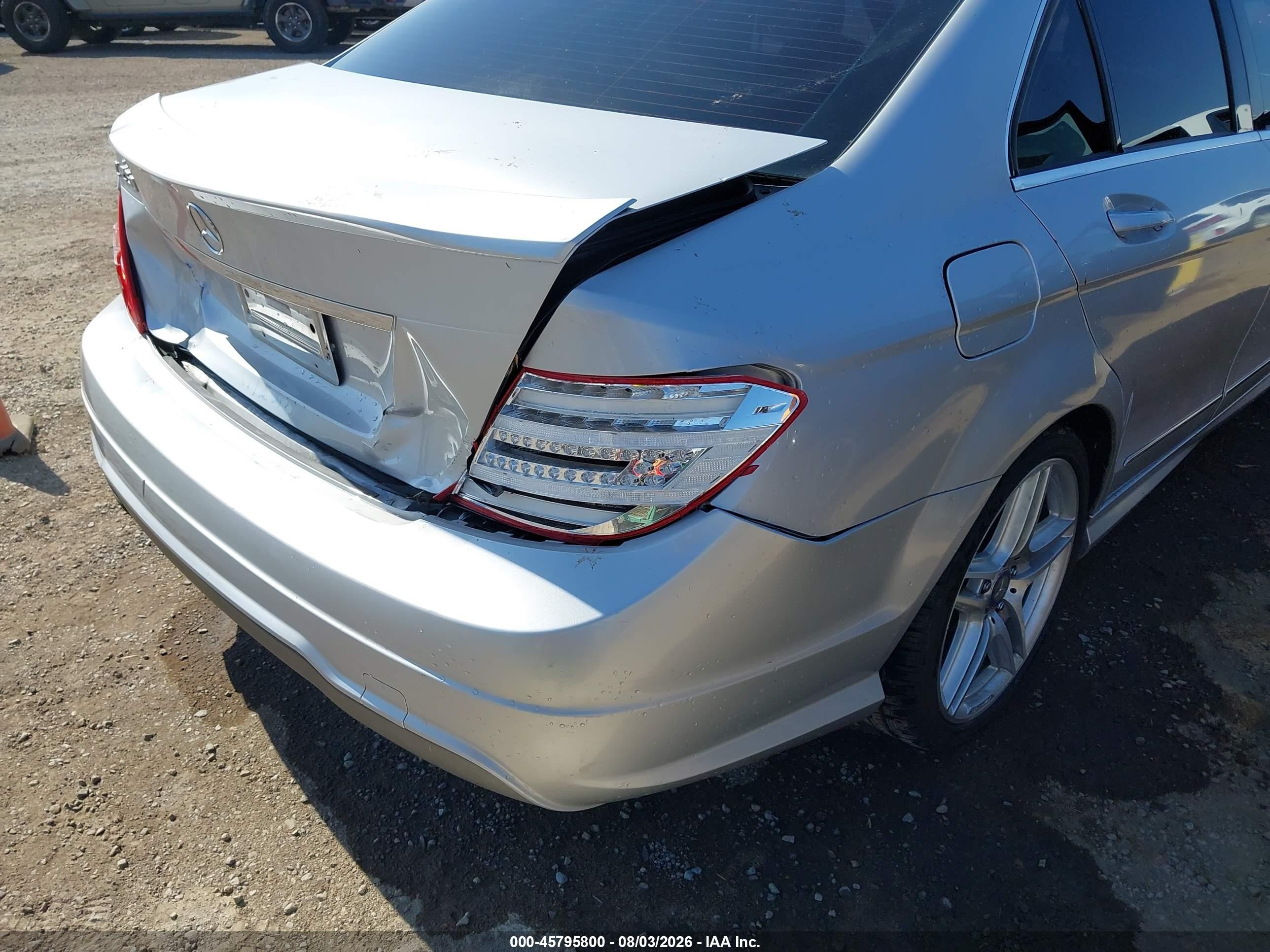 2013 Mercedes-benz C 250 Sport Gray vin: WDDGF4HB2DA845383
