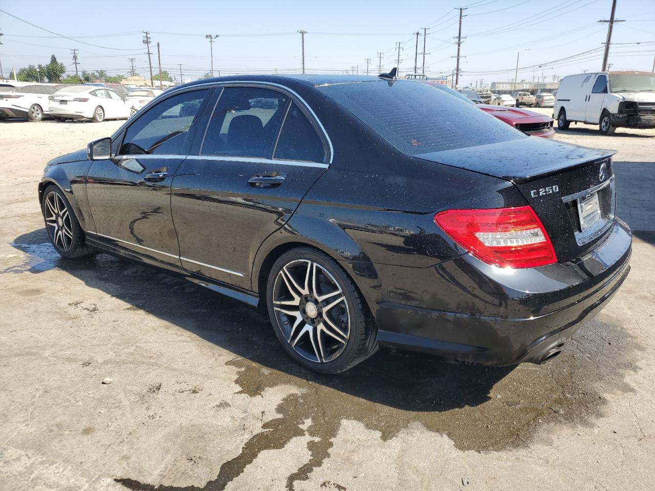 2013 Mercedes-benz C 250 Black vin: WDDGF4HB2DF946992