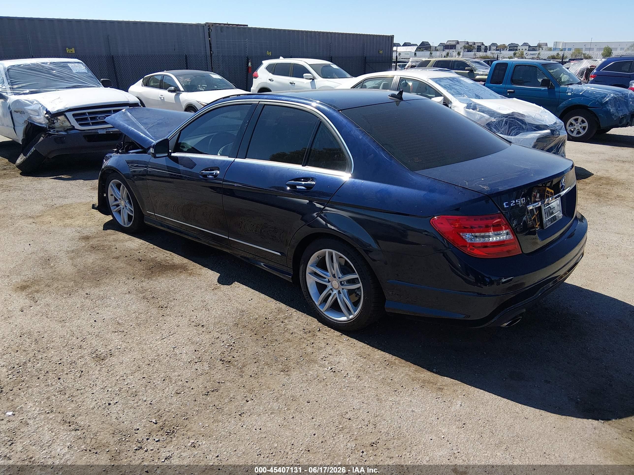 2013 Mercedes-benz C 250 Sport Dark Blue vin: WDDGF4HB2DF979930