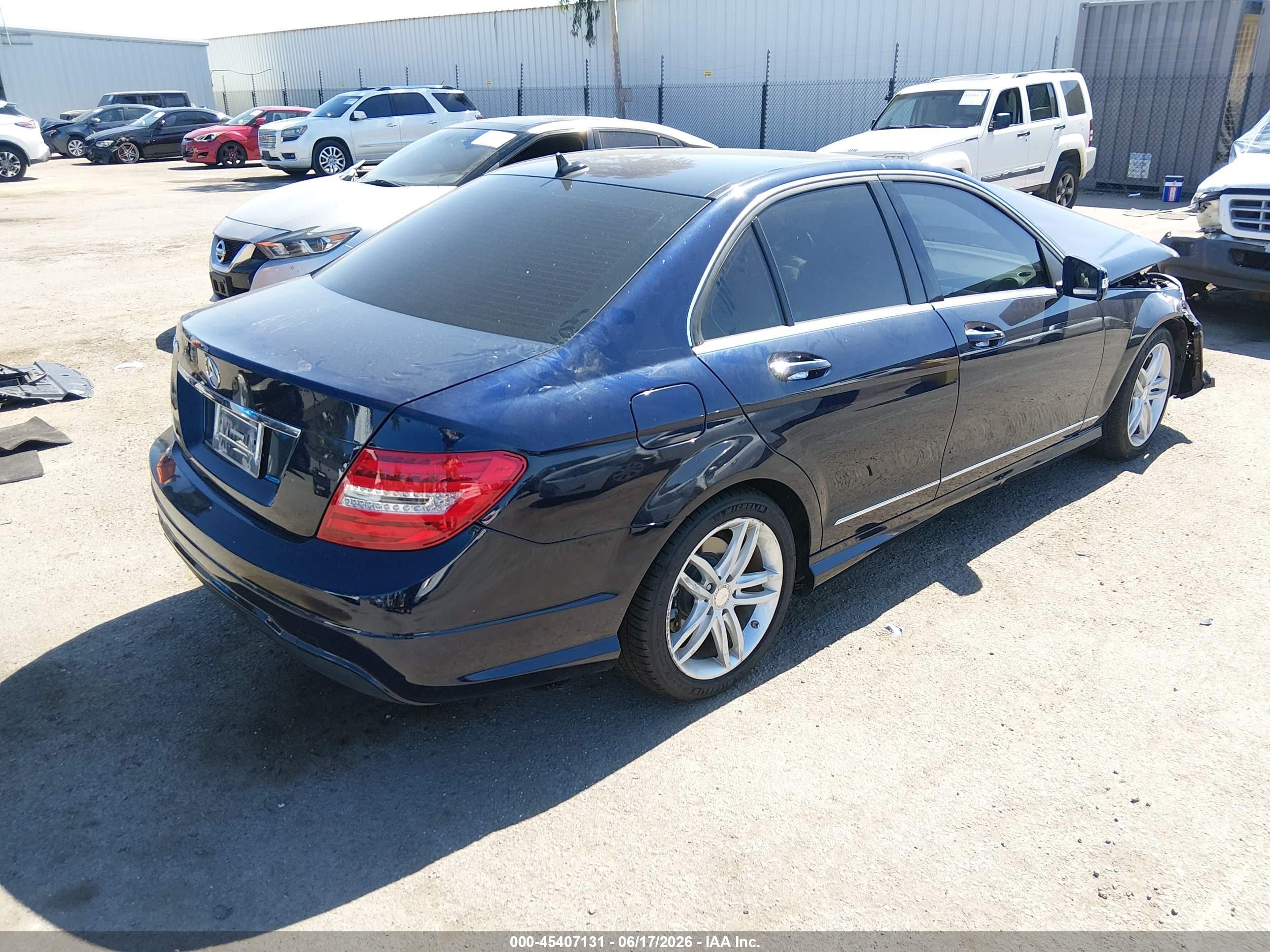 2013 Mercedes-benz C 250 Sport Dark Blue vin: WDDGF4HB2DF979930