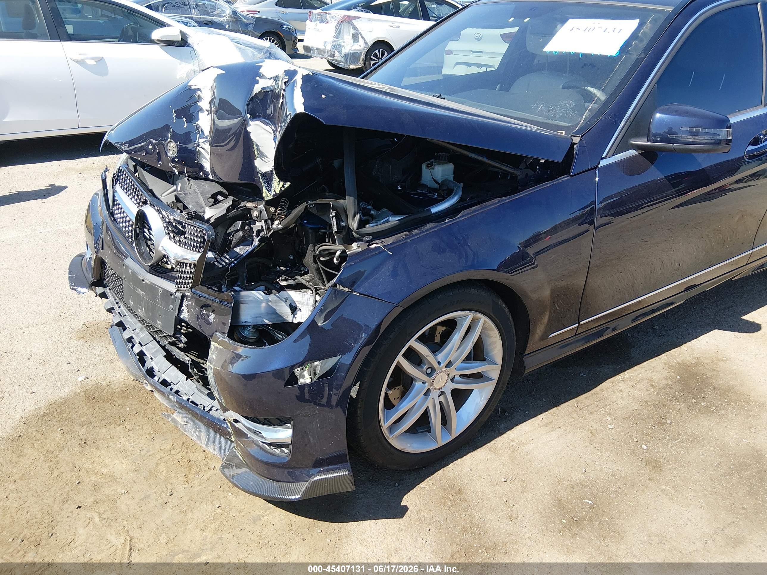 2013 Mercedes-benz C 250 Sport Dark Blue vin: WDDGF4HB2DF979930