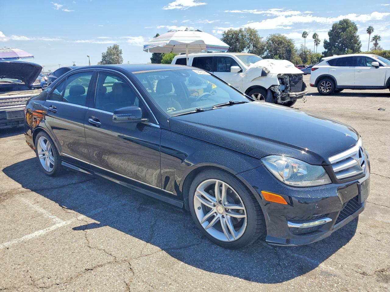 2013 Mercedes-benz C 250 Black vin: WDDGF4HB2DR244203