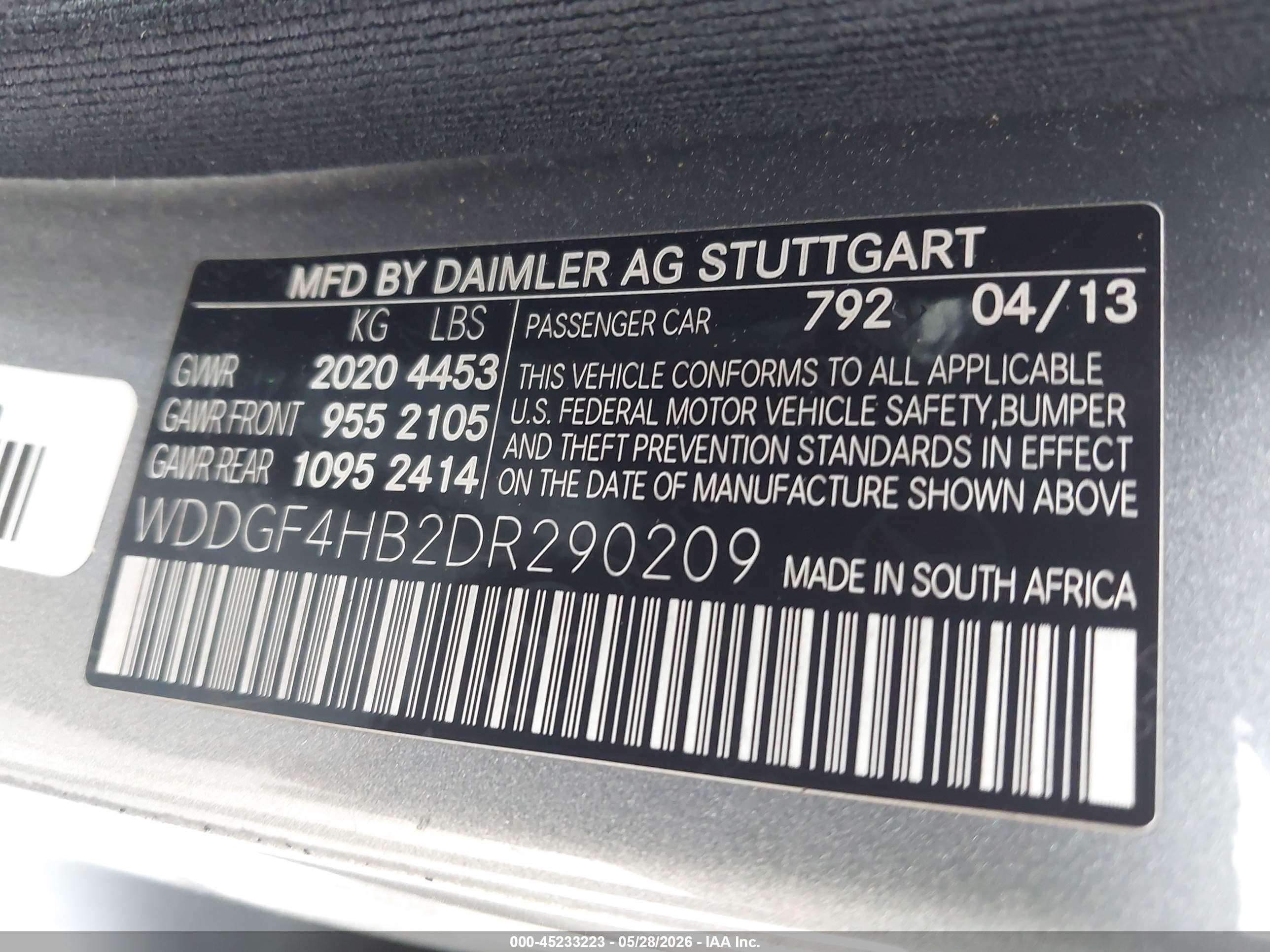 2013 Mercedes-benz C 250 Sport Gray vin: WDDGF4HB2DR290209