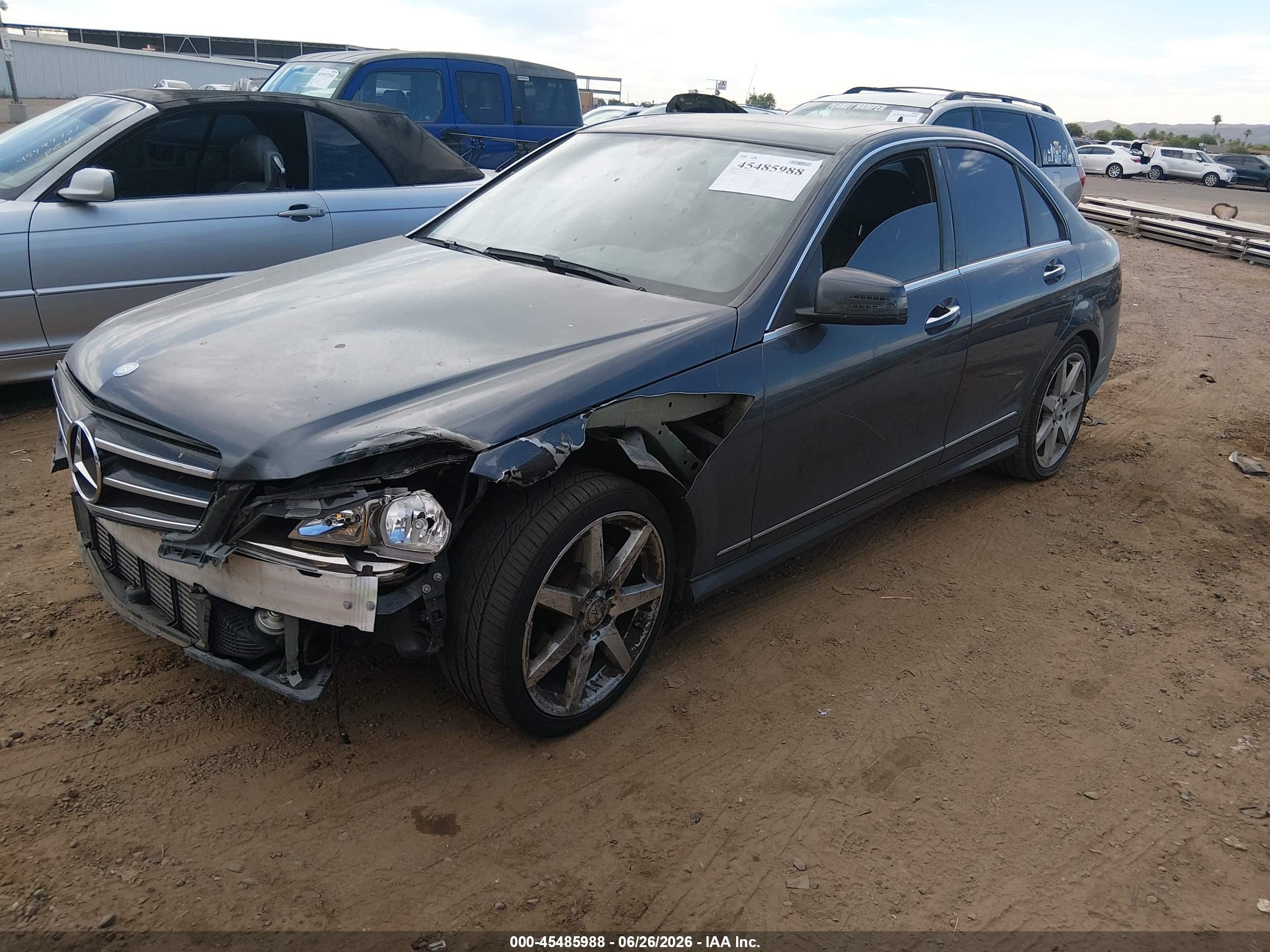 2014 Mercedes-benz C 250 Sport Blue vin: WDDGF4HB2EA964519