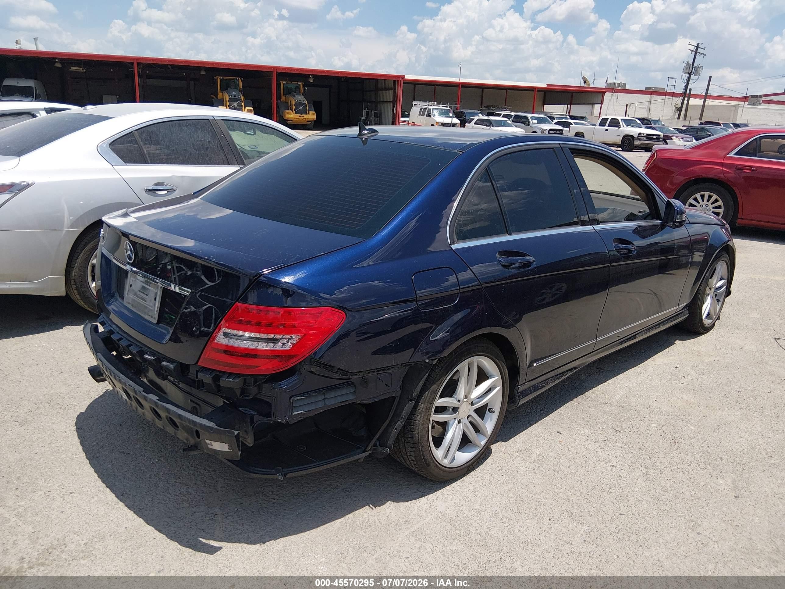 2014 Mercedes-benz C-class C 250 Sport Blue vin: WDDGF4HB2EG229861
