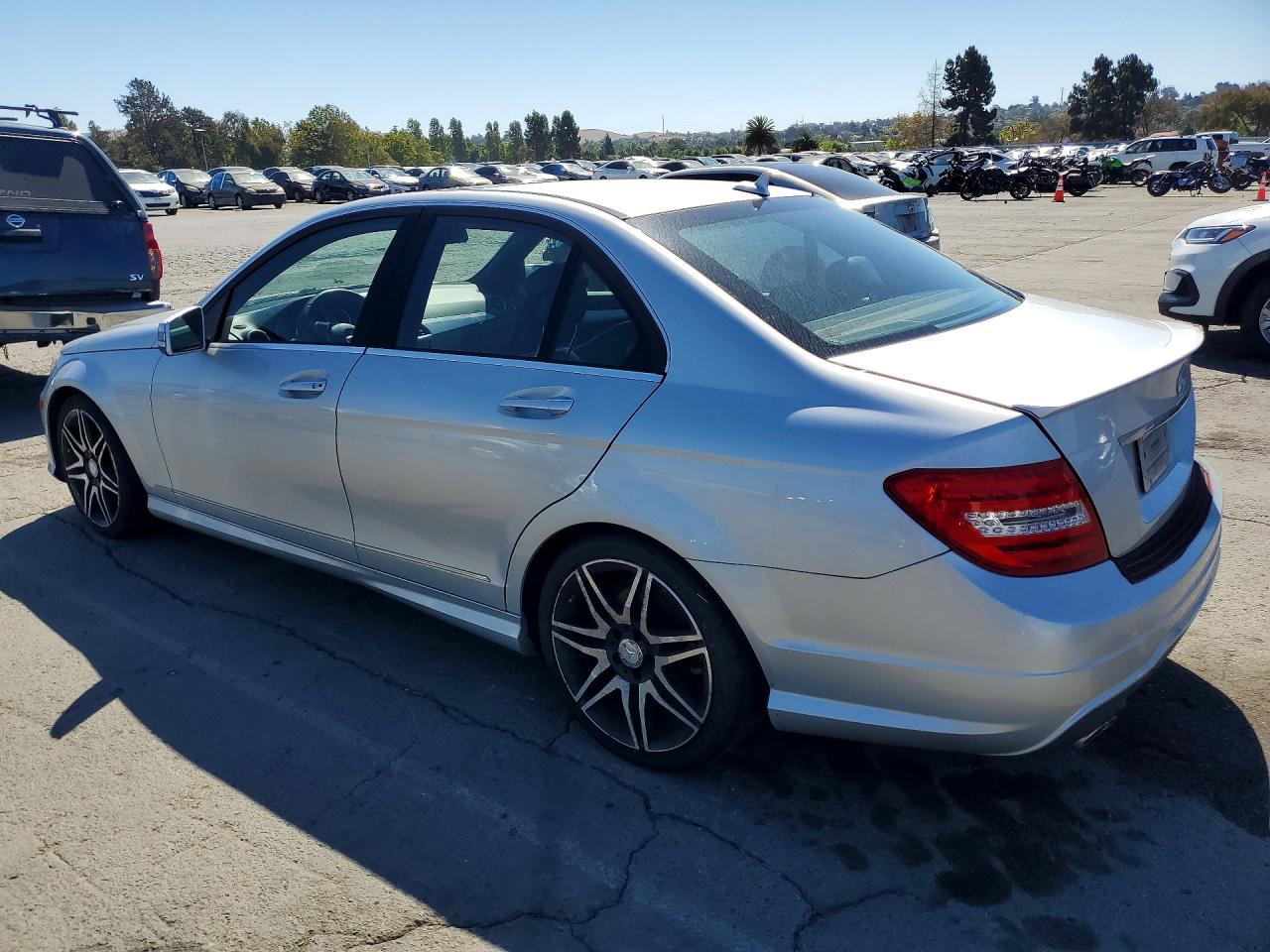 2014 Mercedes-benz C 250 Silver vin: WDDGF4HB2ER306863