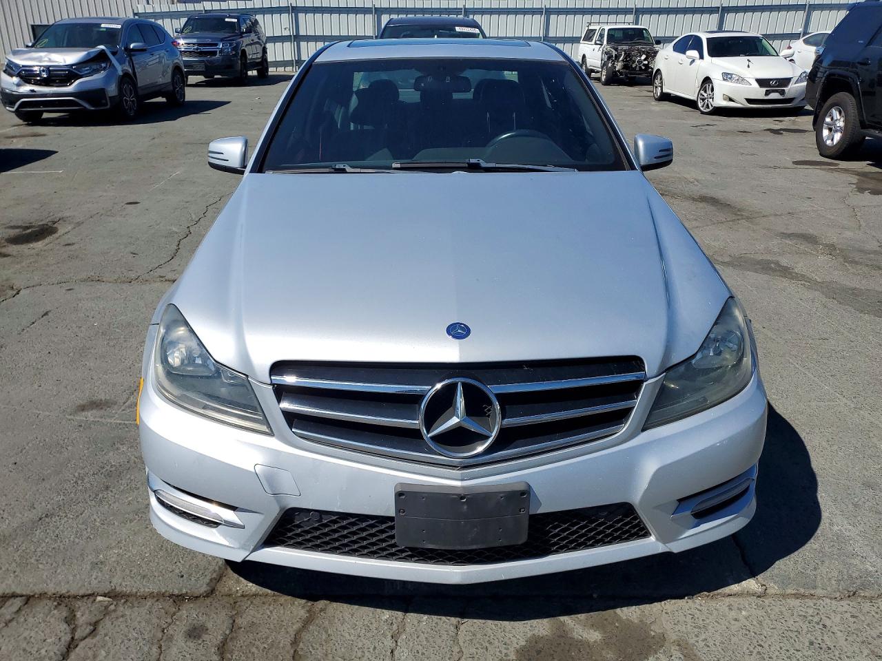 2014 Mercedes-benz C 250 Silver vin: WDDGF4HB2ER306863