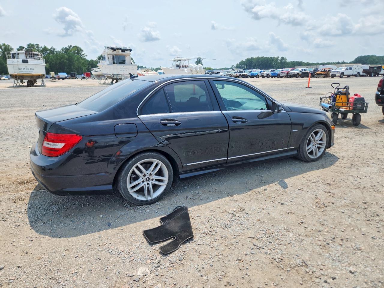 2012 Mercedes-benz C 250 Black vin: WDDGF4HB3CA609467