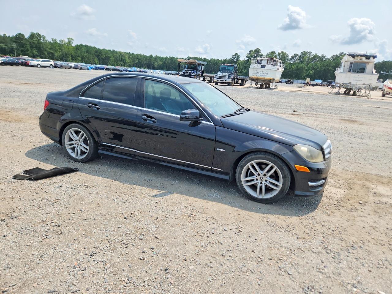 2012 Mercedes-benz C 250 Black vin: WDDGF4HB3CA609467