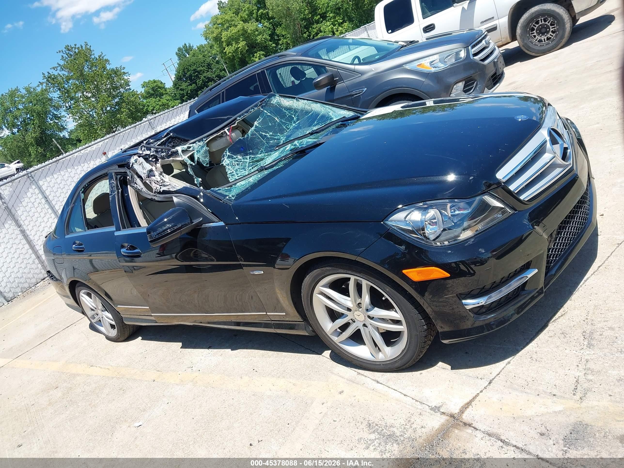 2012 Mercedes-benz C 250 Luxury/sport Black vin: WDDGF4HB3CA643344
