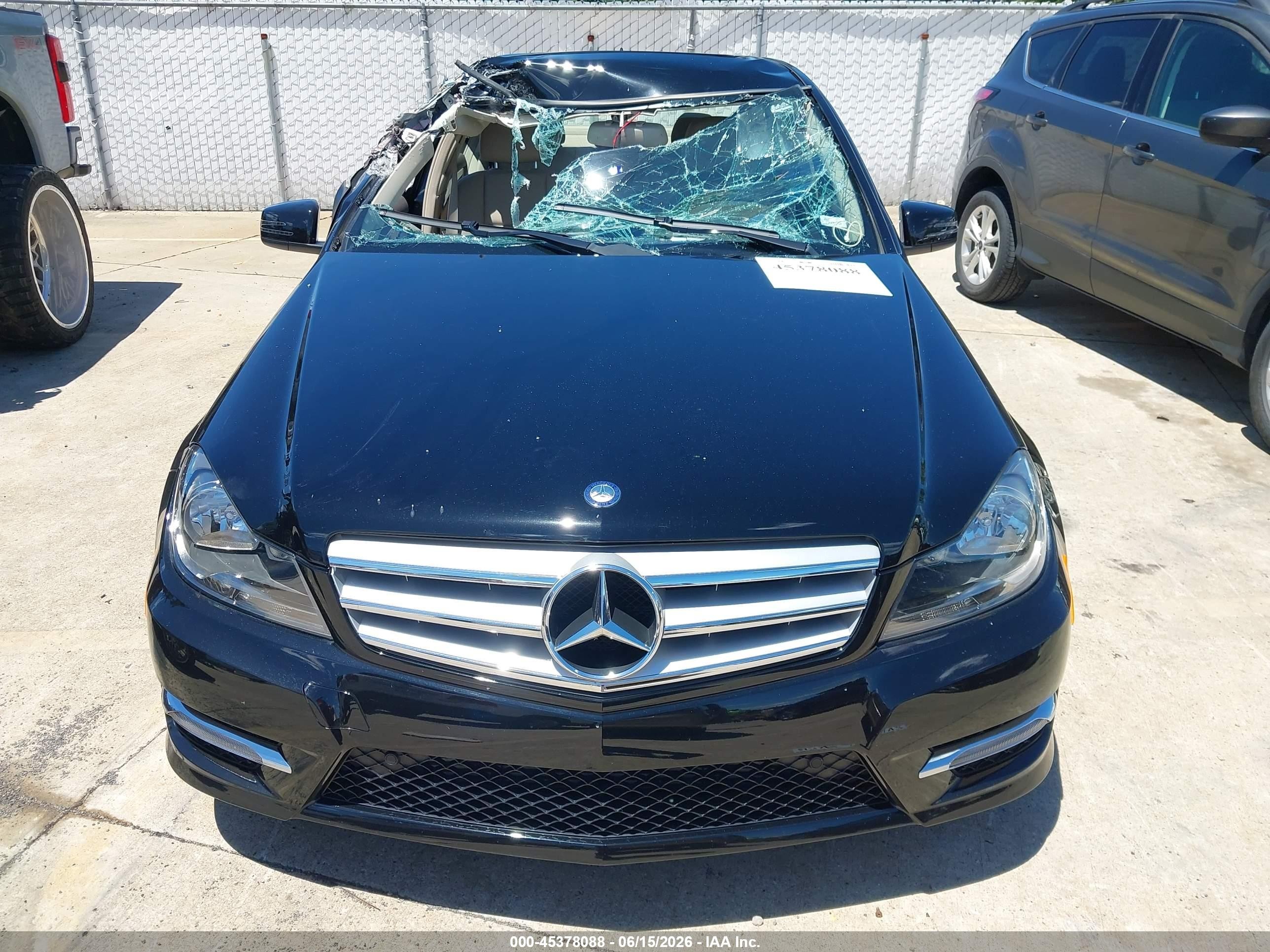 2012 Mercedes-benz C 250 Luxury/sport Black vin: WDDGF4HB3CA643344