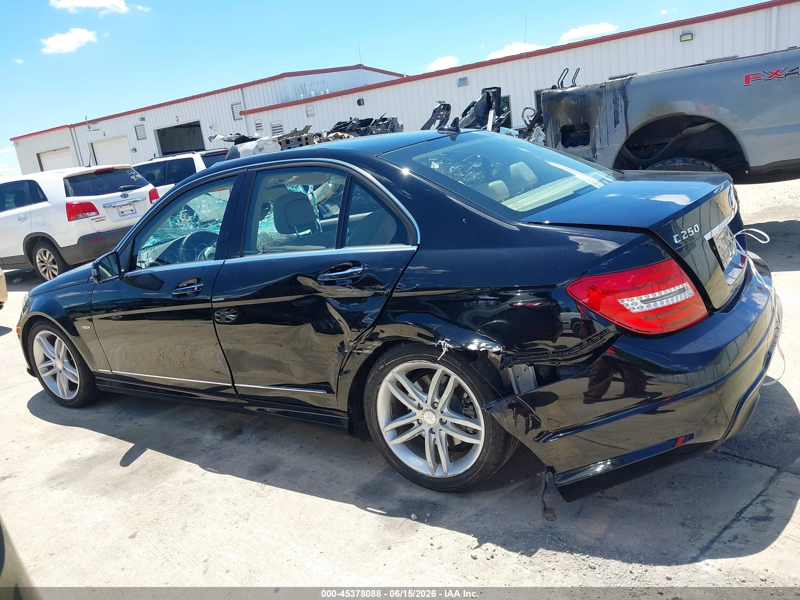 2012 Mercedes-benz C 250 Luxury/sport Black vin: WDDGF4HB3CA643344