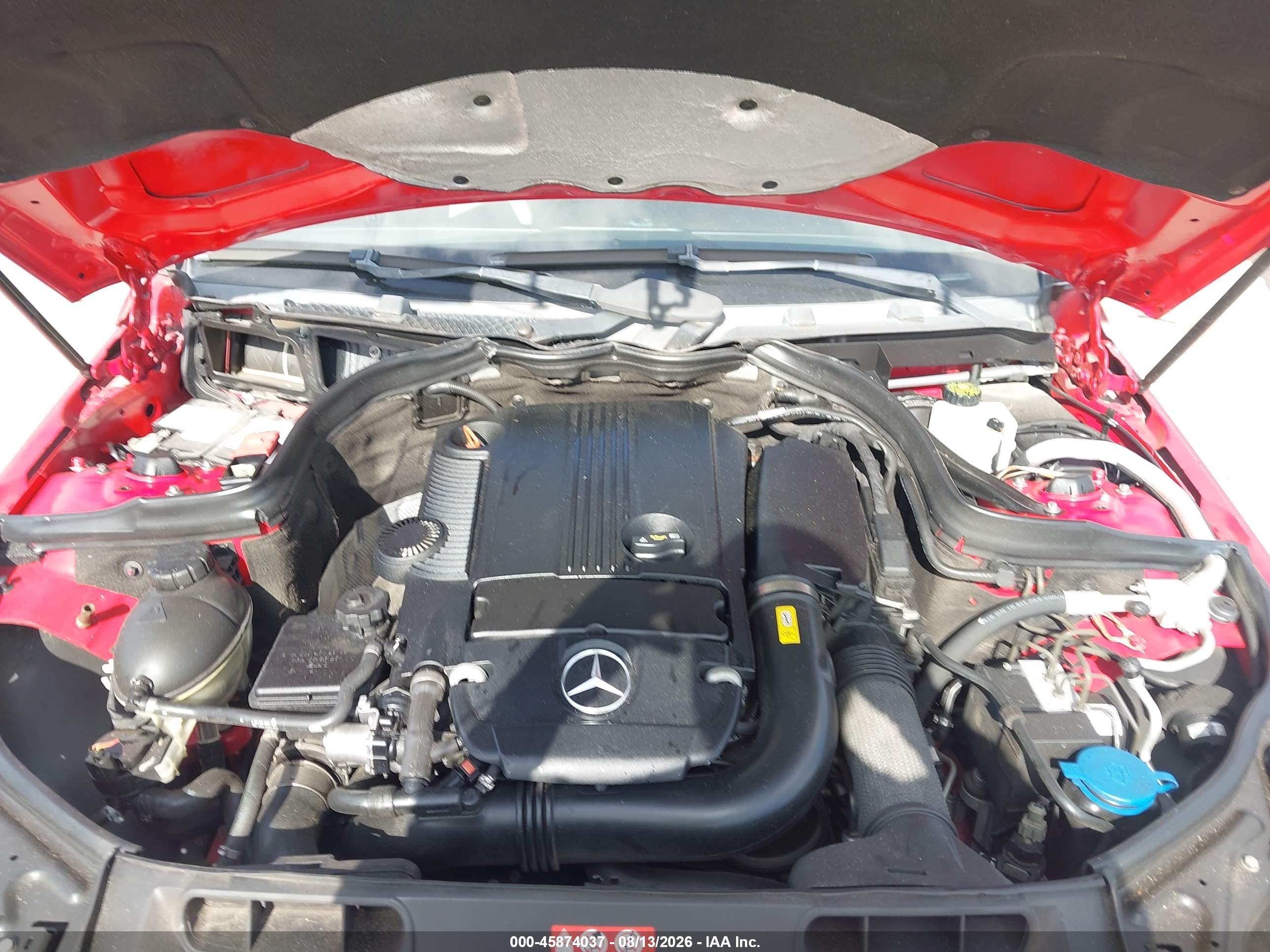 2012 Mercedes-benz C 250 Sport Red vin: WDDGF4HB3CA648141